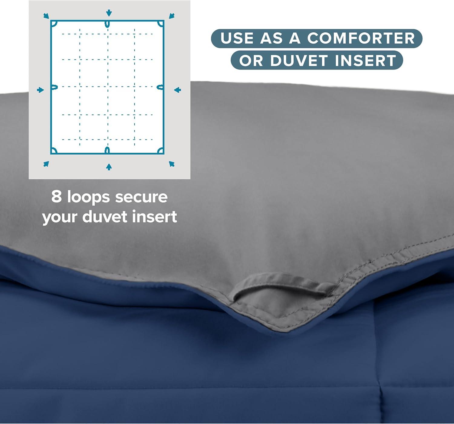 Bare Home Premium Ultra Soft Modern & Contemporary Box Stitch Comforter