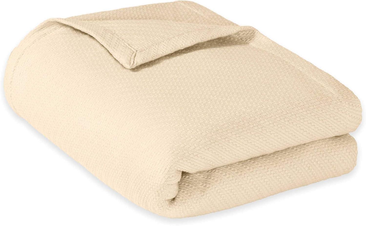 Bed Blanket Liquid Cotton Twin Linen: Madison Park, Lightweight, Year-Round Comfort, No Fill, Machine Washable