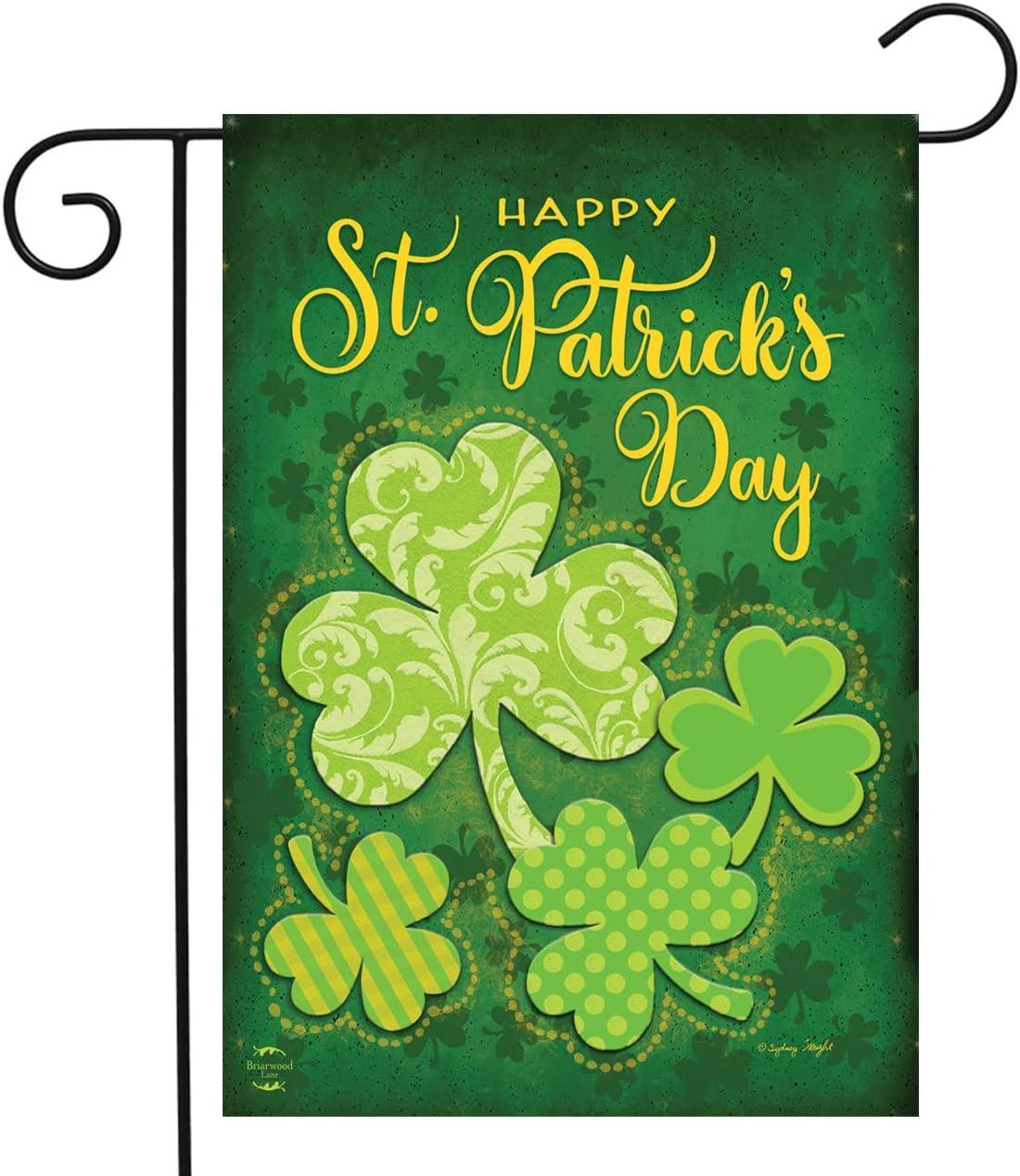 Briarwood Lane Lucky Shamrocks St. Patrick's Day Garden Flag Patt