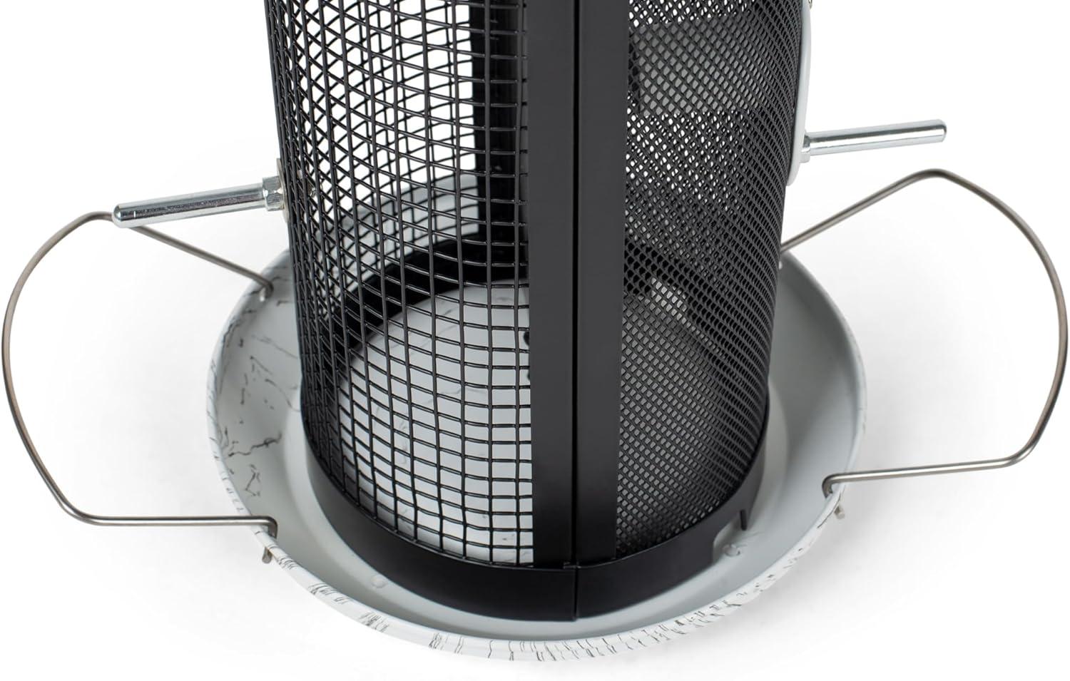 Cottage Garden Hanging 12 inch Whitewashed Finish Heavy Duty Mesh Metal 3 Lb. Bird Feeder