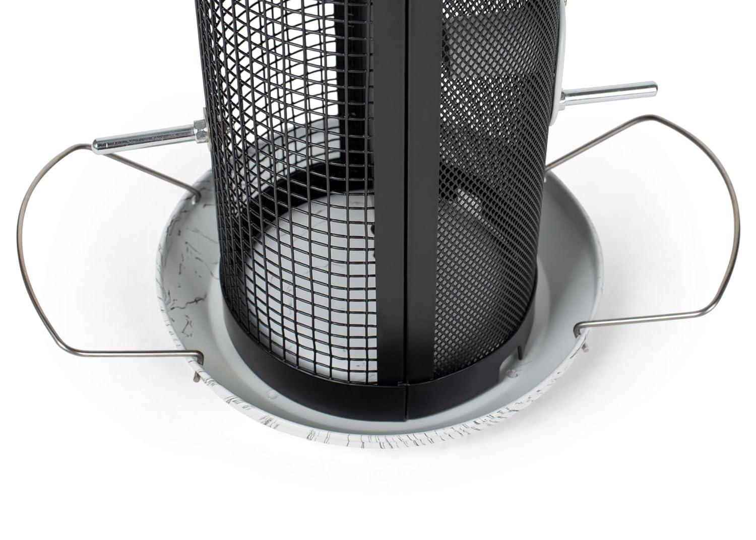 Cottage Garden Hanging 12 inch Whitewashed Finish Heavy Duty Mesh Metal 3 Lb. Bird Feeder