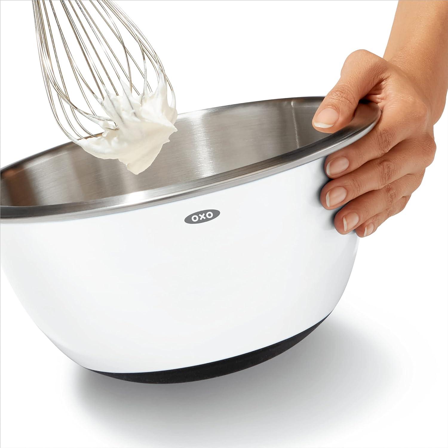 OXO Good Grips White Stainless Steel Mixing Bowl Set