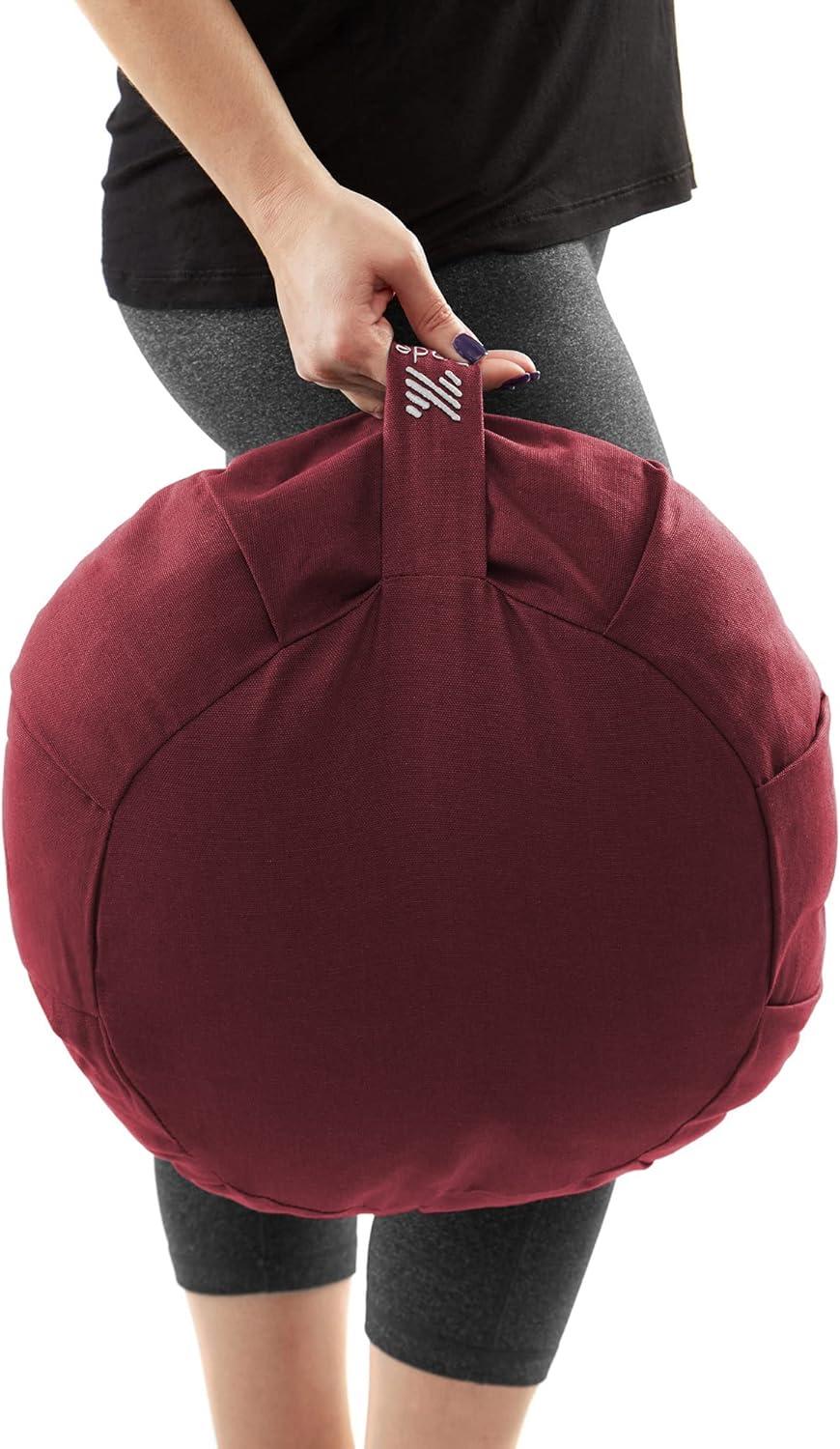 Node Fitness 15" x 5" Round Floor Pillow and Meditation Bolster & Reviews | Wayfair