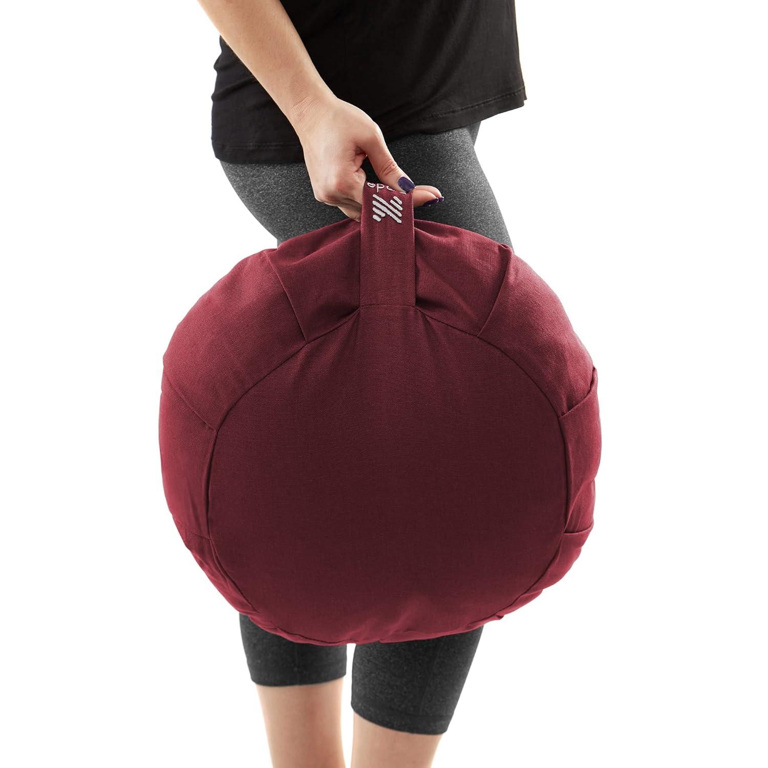 Node Fitness 15" x 5" Round Floor Pillow and Meditation Bolster & Reviews | Wayfair