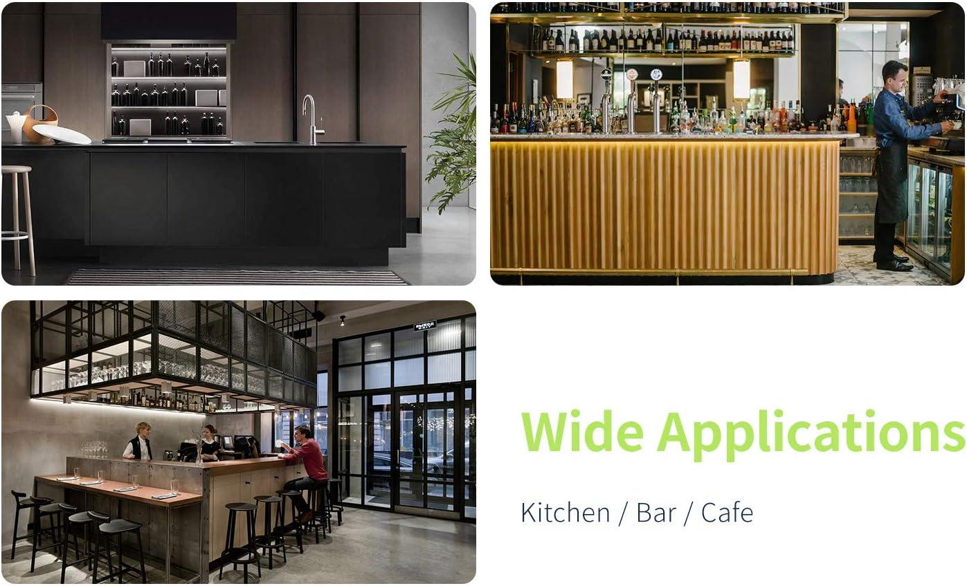 FDW Bar Stool with Swivel & Adjustable Height, Black, Set of 2