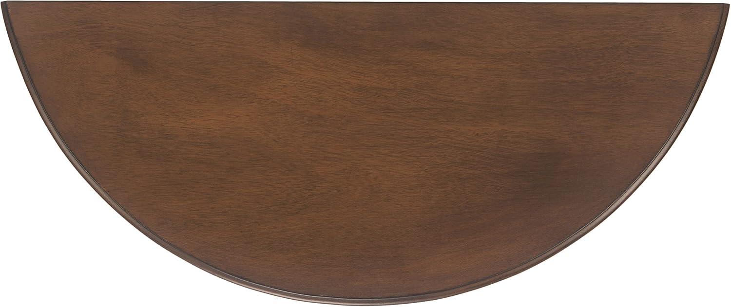 SAFAVIEH Tin.sley French Half Round Console Table, Brown (28 in. W x 11.8 in. D x 28 in. H)