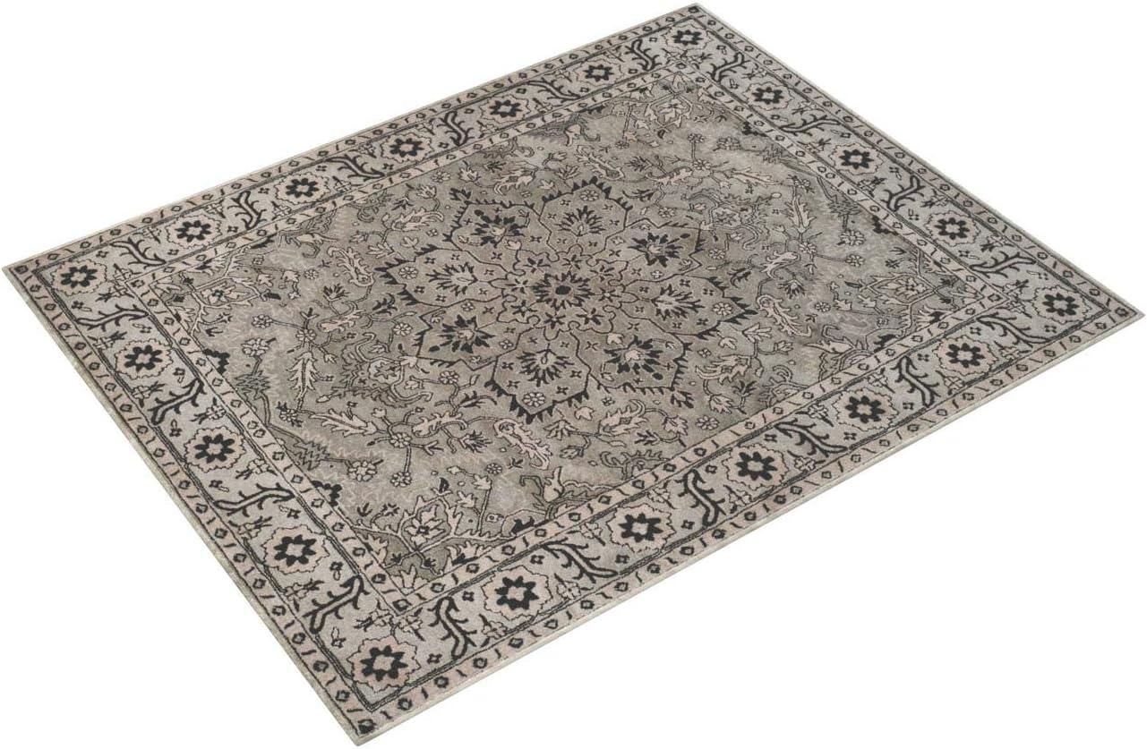 Antiquity AT58 Hand Tufted Area Rug - Grey/Beige - 8'x10' - Safavieh.