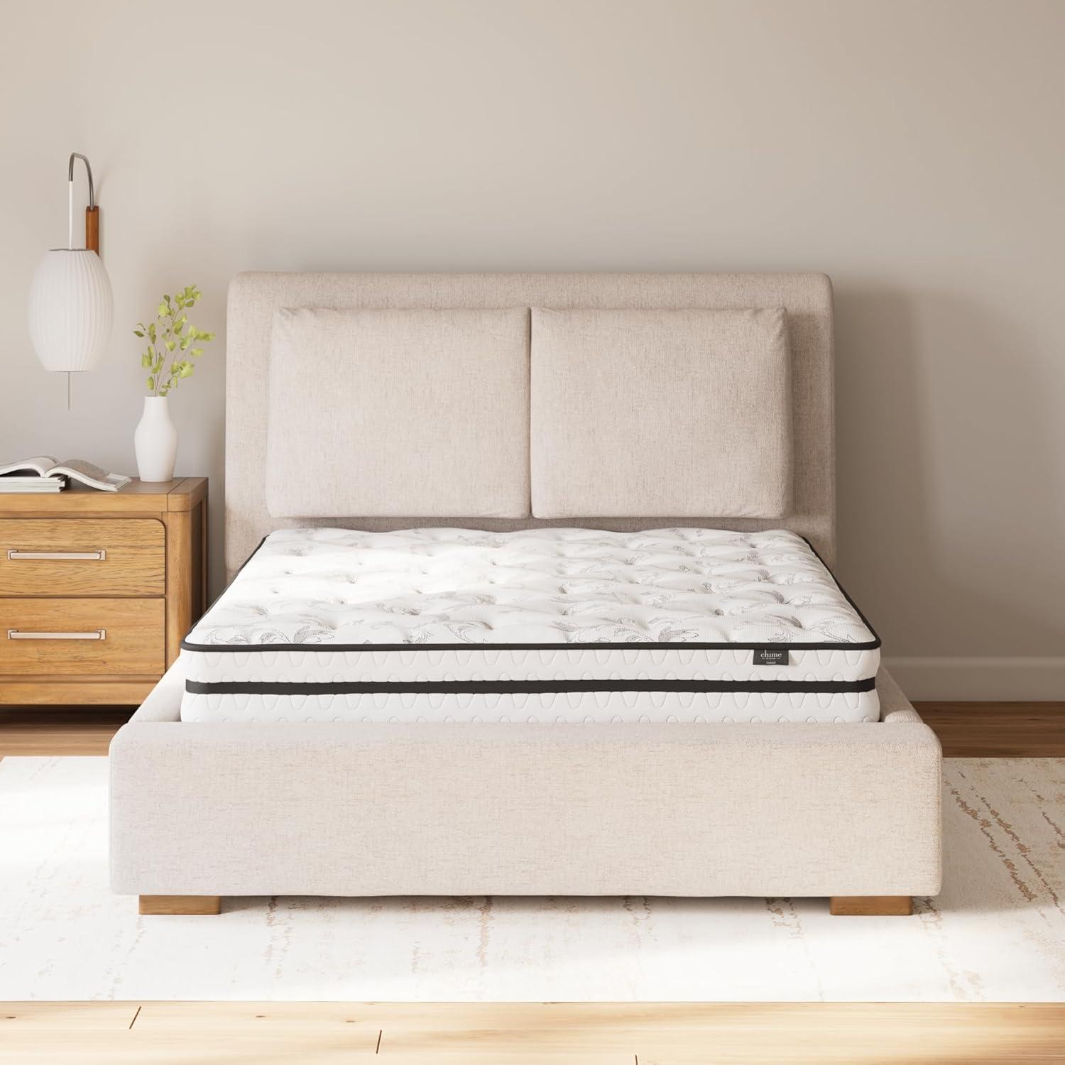 Queen White Innerspring Gel Memory Foam Mattress