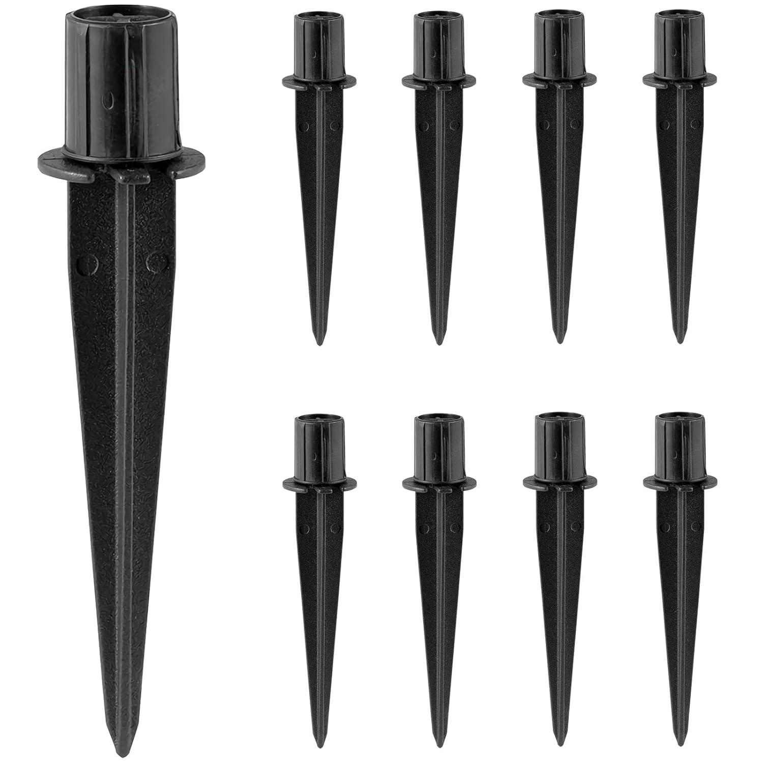 8 Pack Metal Stake Solar Lights Replacement Spike - Outdoor Ground Stakes for Garden Lights Landscape Yard Pathway Patio Lamps Pole, 0.78 * 5.3 inch