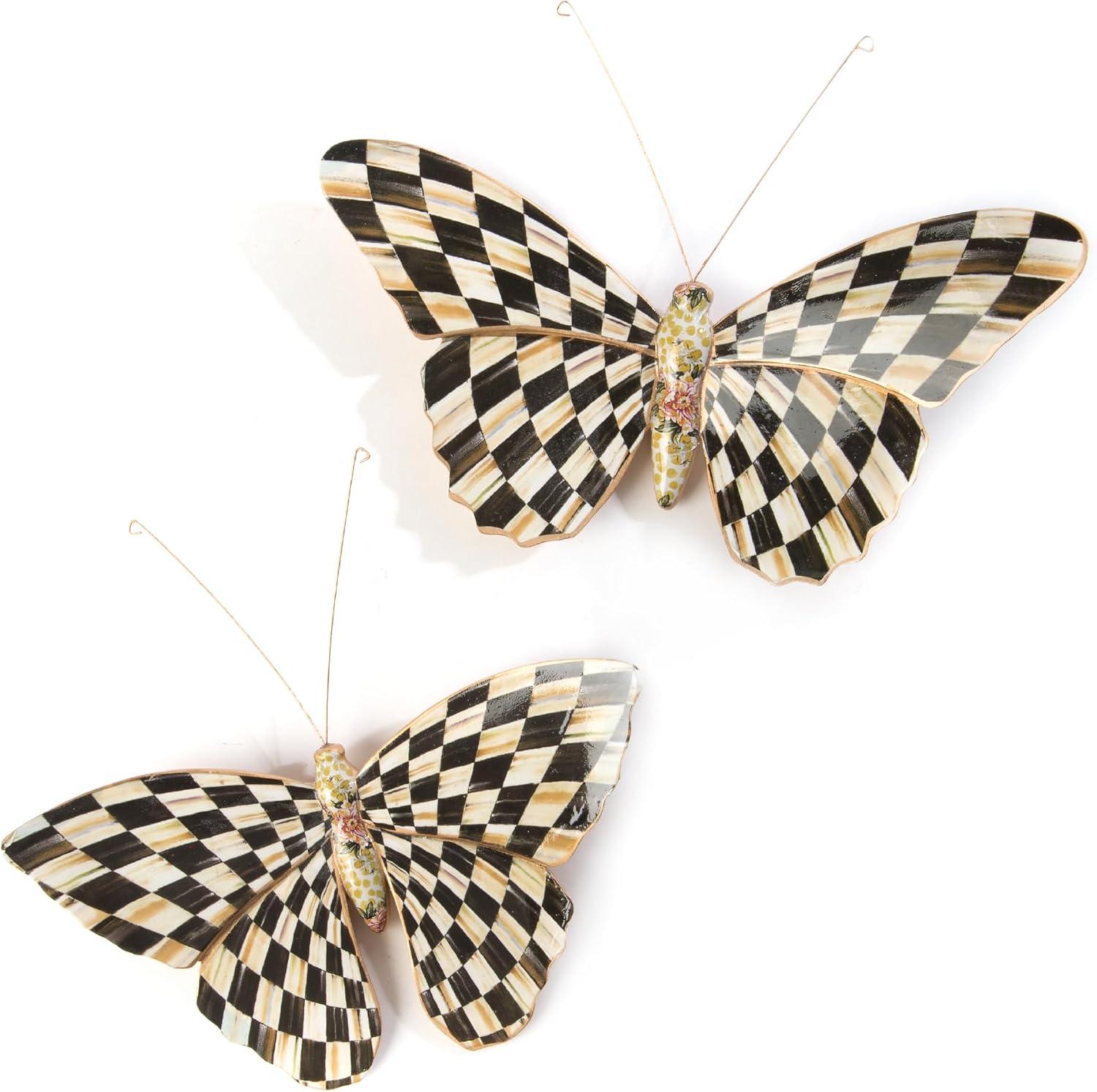 MacKenzie-Childs Courtly Check® Butterfly Duo Wall Decor 2 - Piece Set