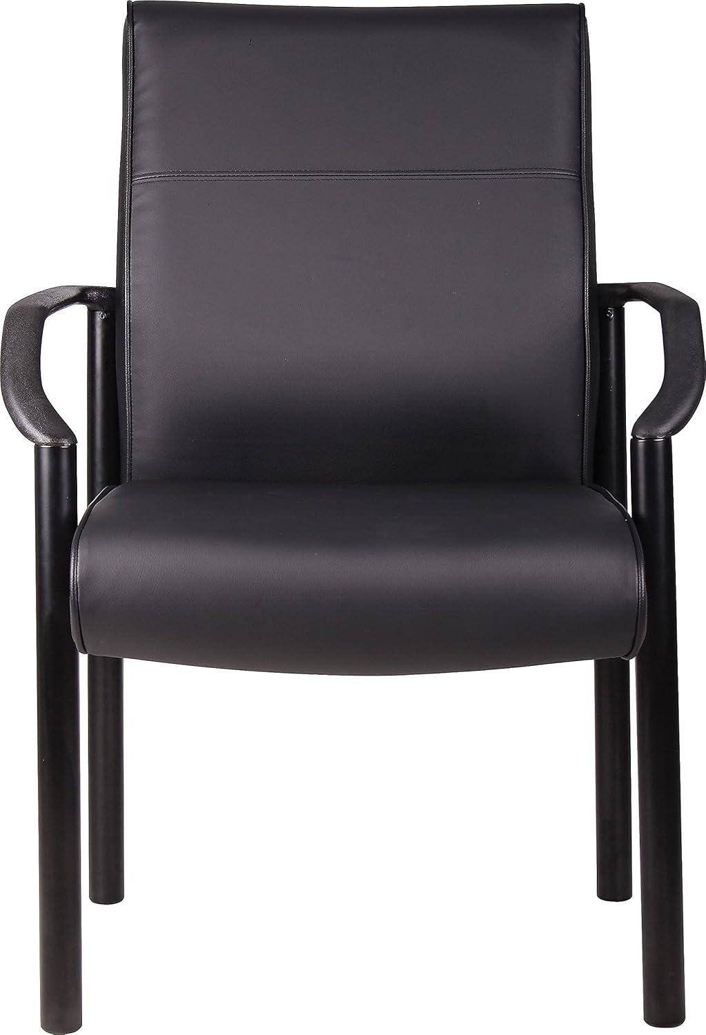 Boss Office Products B689 Black Guest Reception Waiting Room Chair, Black