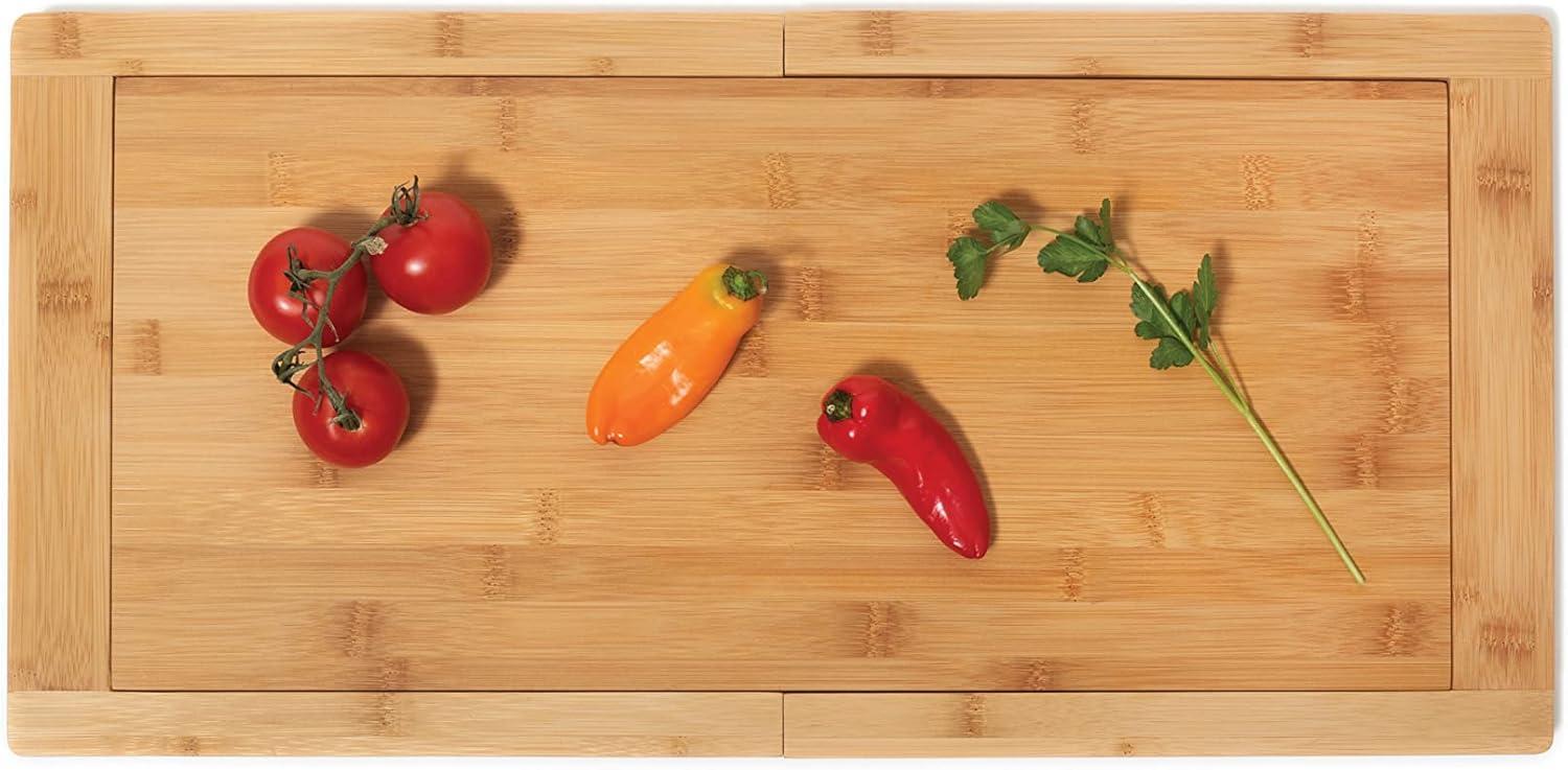 Expandable Bamboo Over-the-Sink Cutting Board