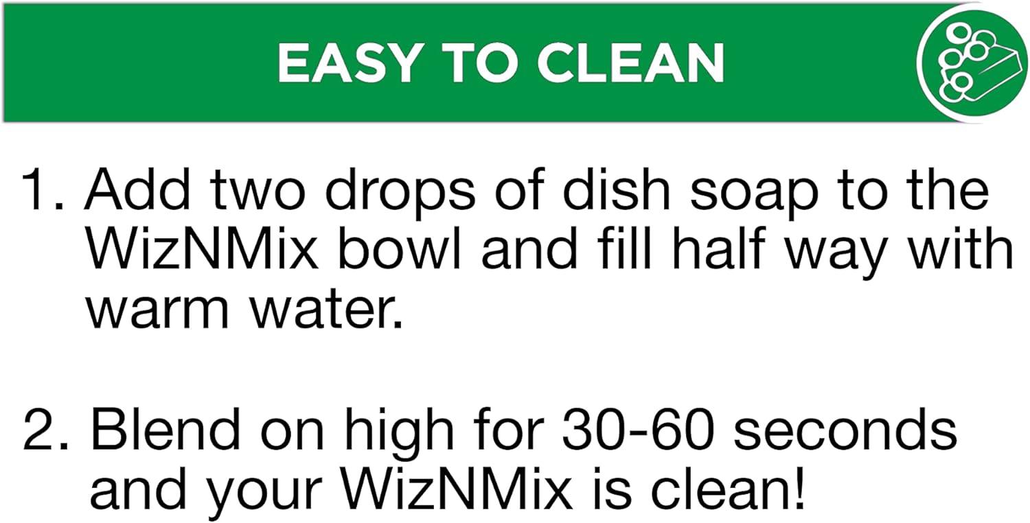 Salton WizNMix All-in-One Food Processor, Chopper & Blender for Mixing, Purees, Whipping, 750 ml Capacity, Black (FP2102BK)