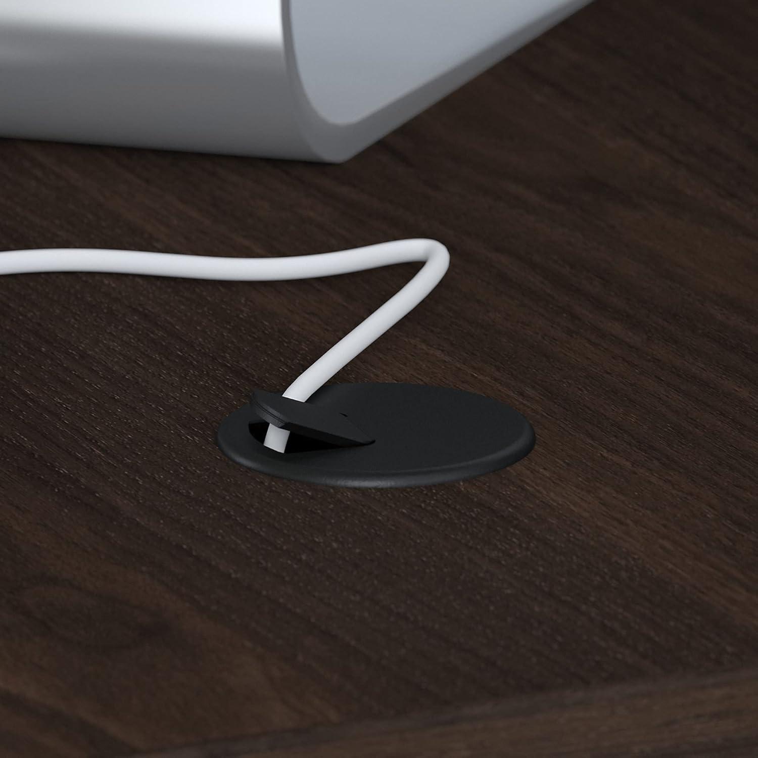 Studio C 72W x 36D Bow Front Desk and Credenza with Mobile File Cabinets