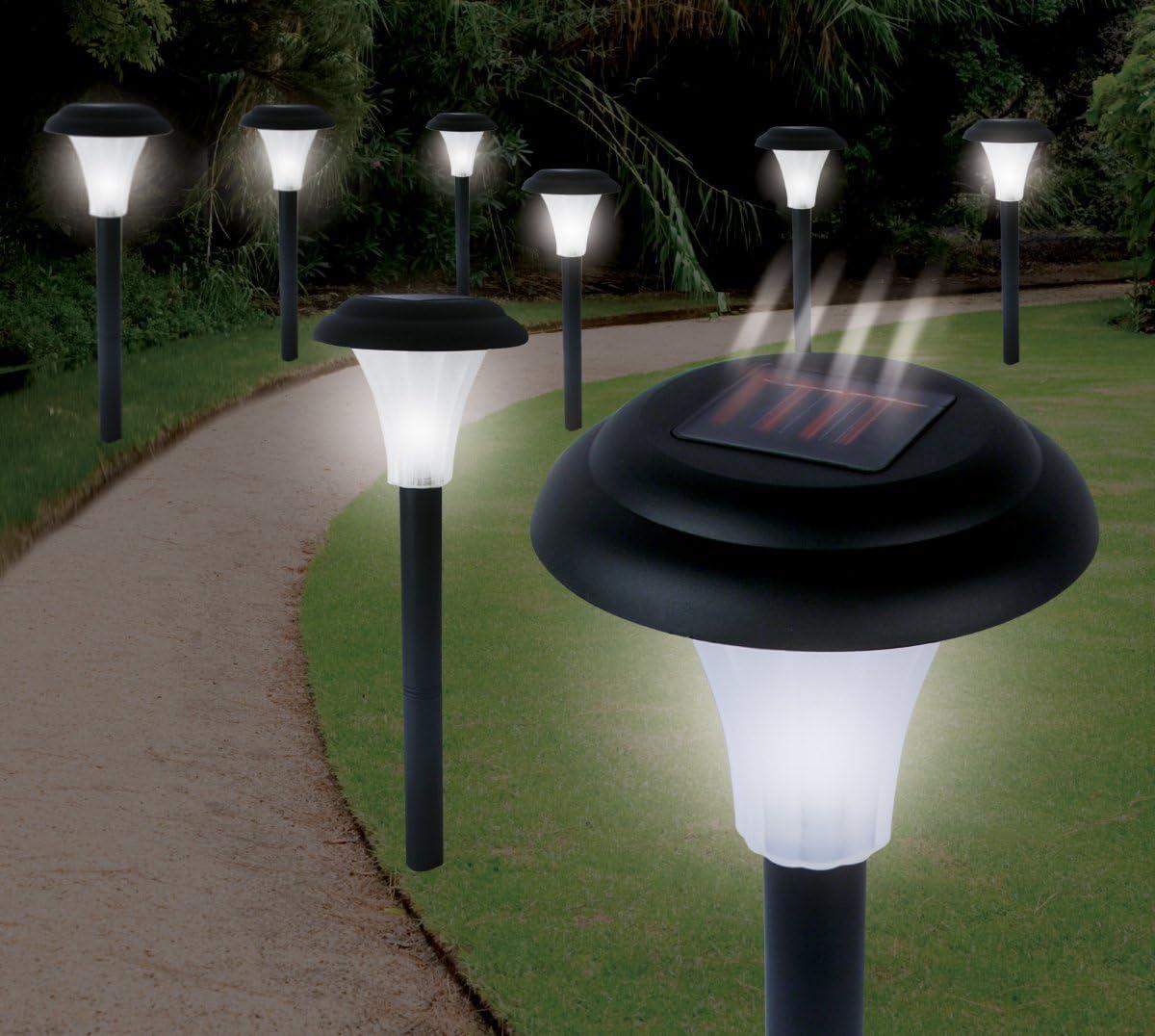 Solar Matte Black Solar Powered Integrated LED Pathway Light Pack