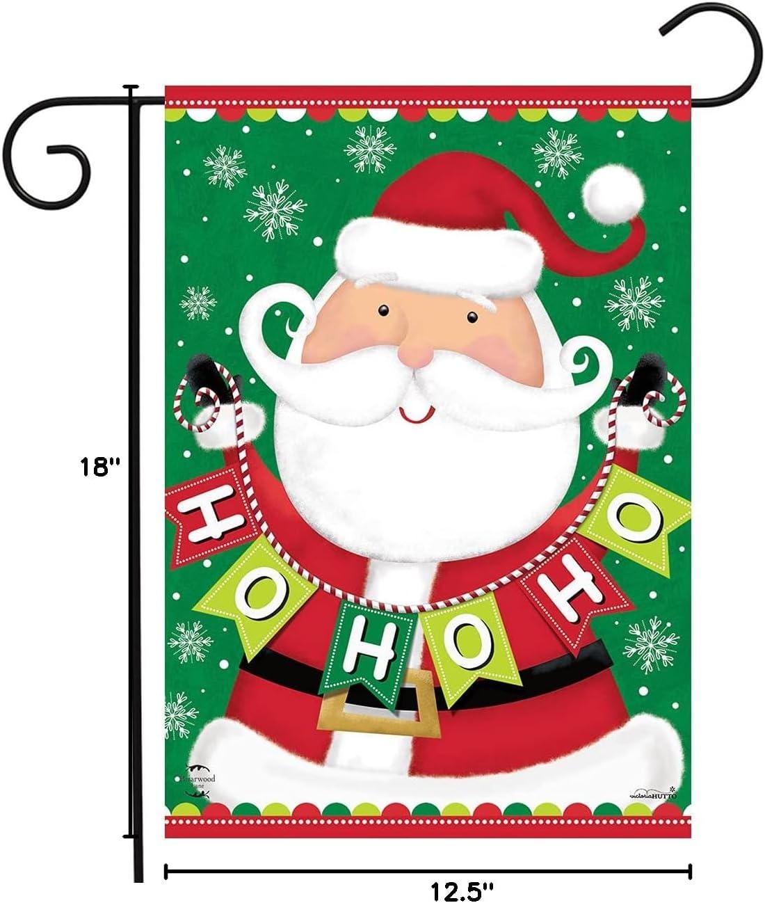 Briarwood Lane Santa Ho Ho Ho Christmas Garden Flag Holiday 12.5"