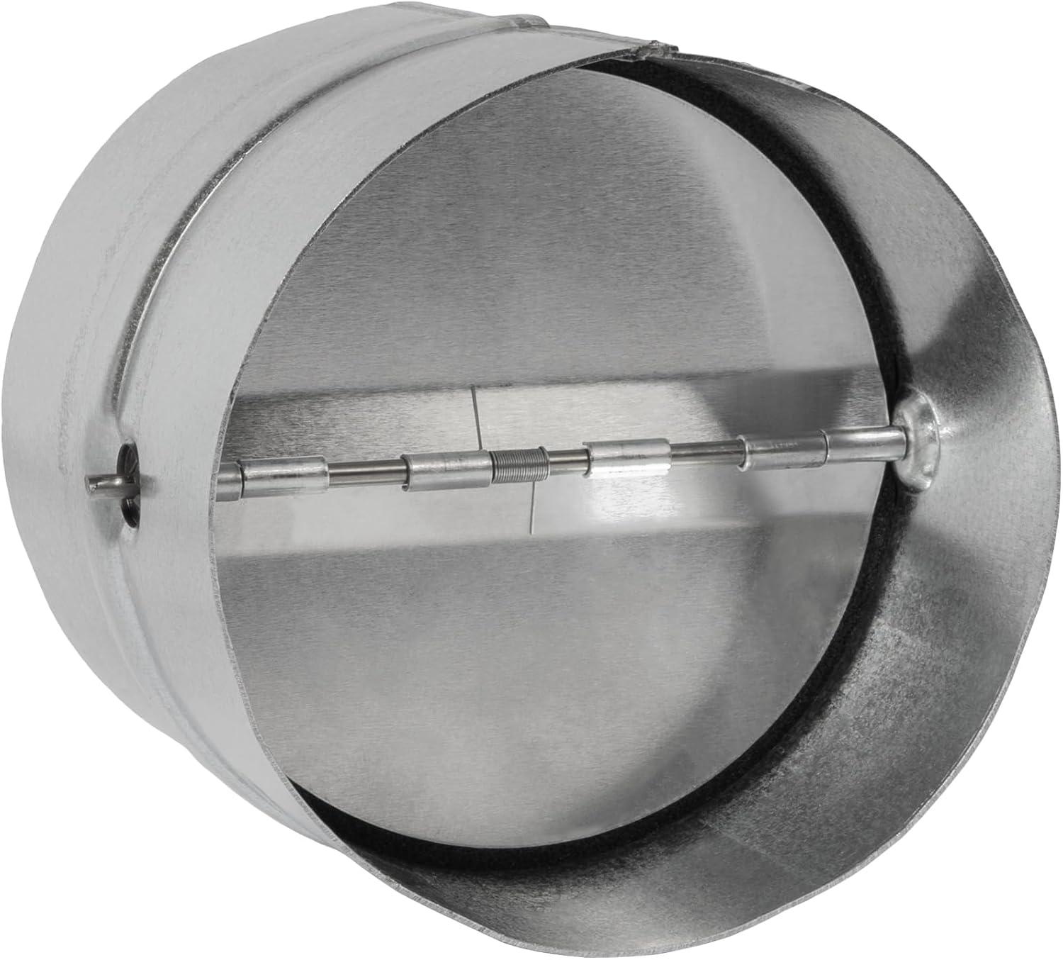 4'' inch Galvanized Steel Backdraft Damper with Rubber Gasket for Round Duct