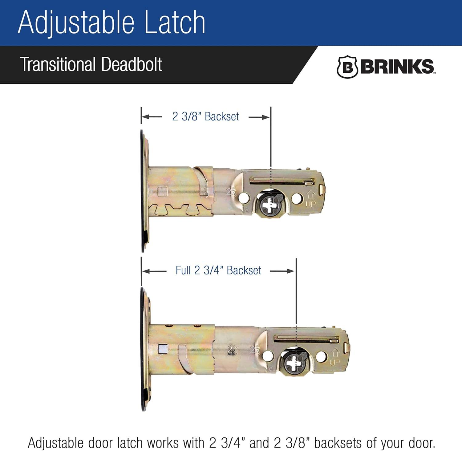 Brinks Raleigh Series Transitional Round Single Cylinder Deadbolt