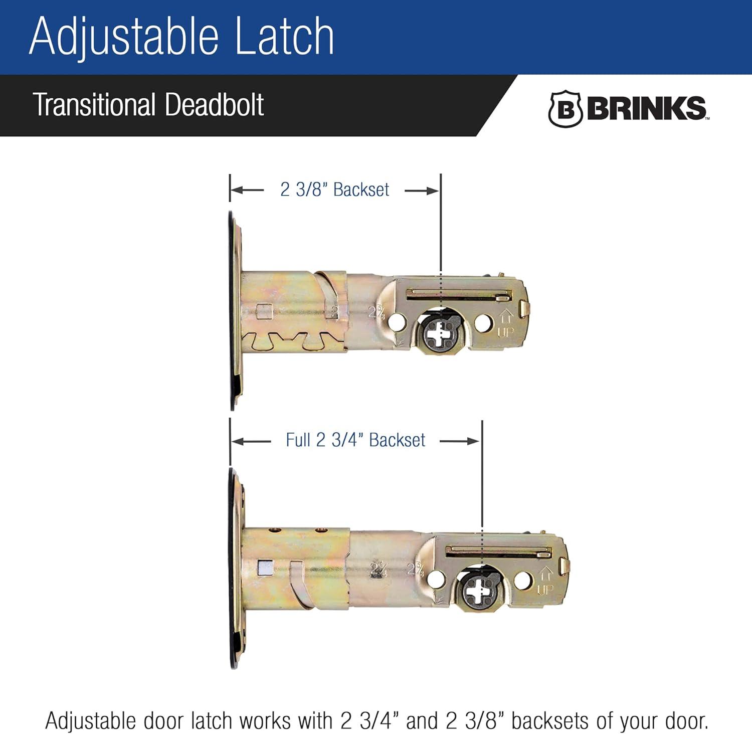 Brinks Raleigh Series Transitional Round Single Cylinder Deadbolt