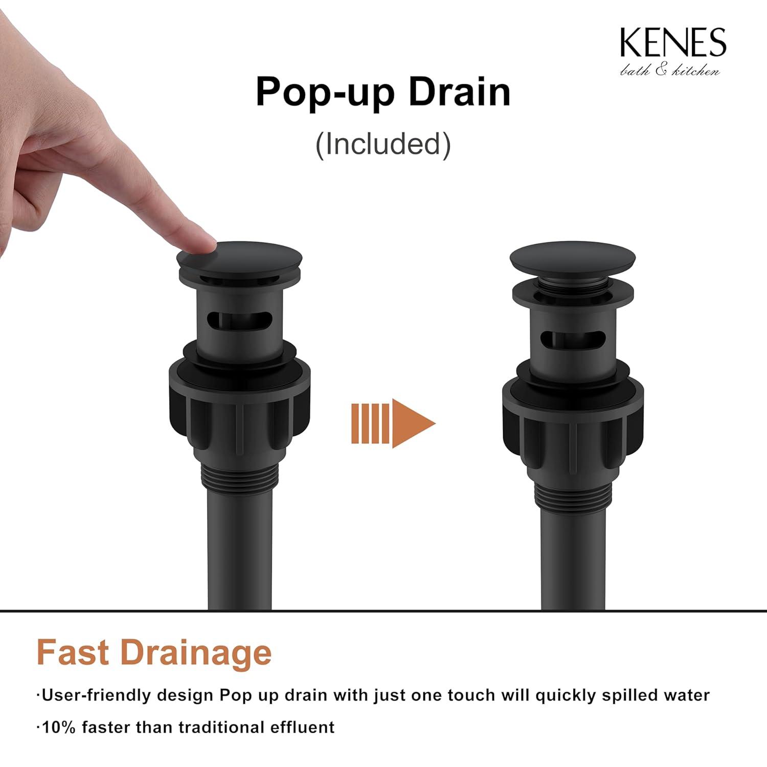 Matte Black Stainless Steel Tall Waterfall Bathroom Faucet