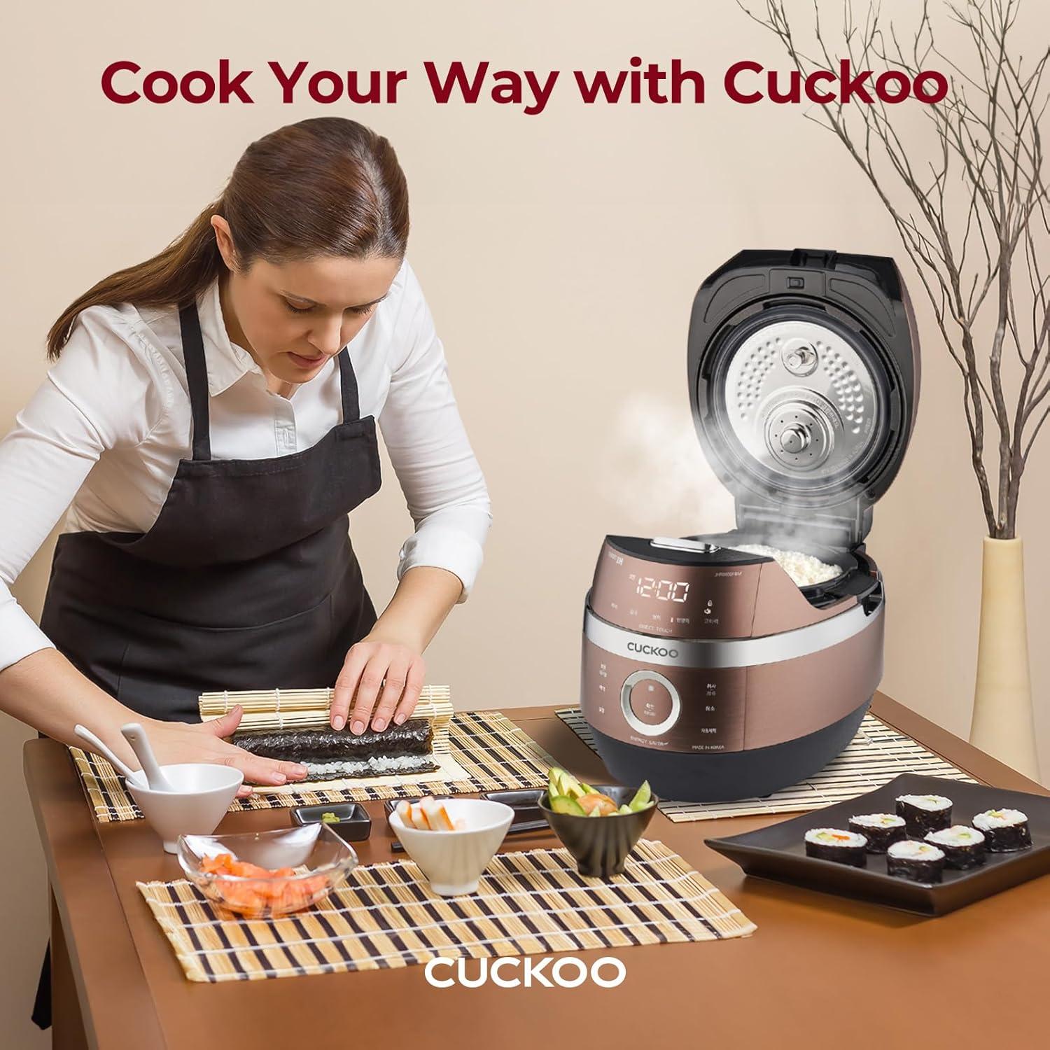 CUCKOO 10-Cup Induction Heating Pressure Rice Cooker and Warmer Bronze: 14 Settings, Automatic Keep Warm, Dishwasher-Safe Parts