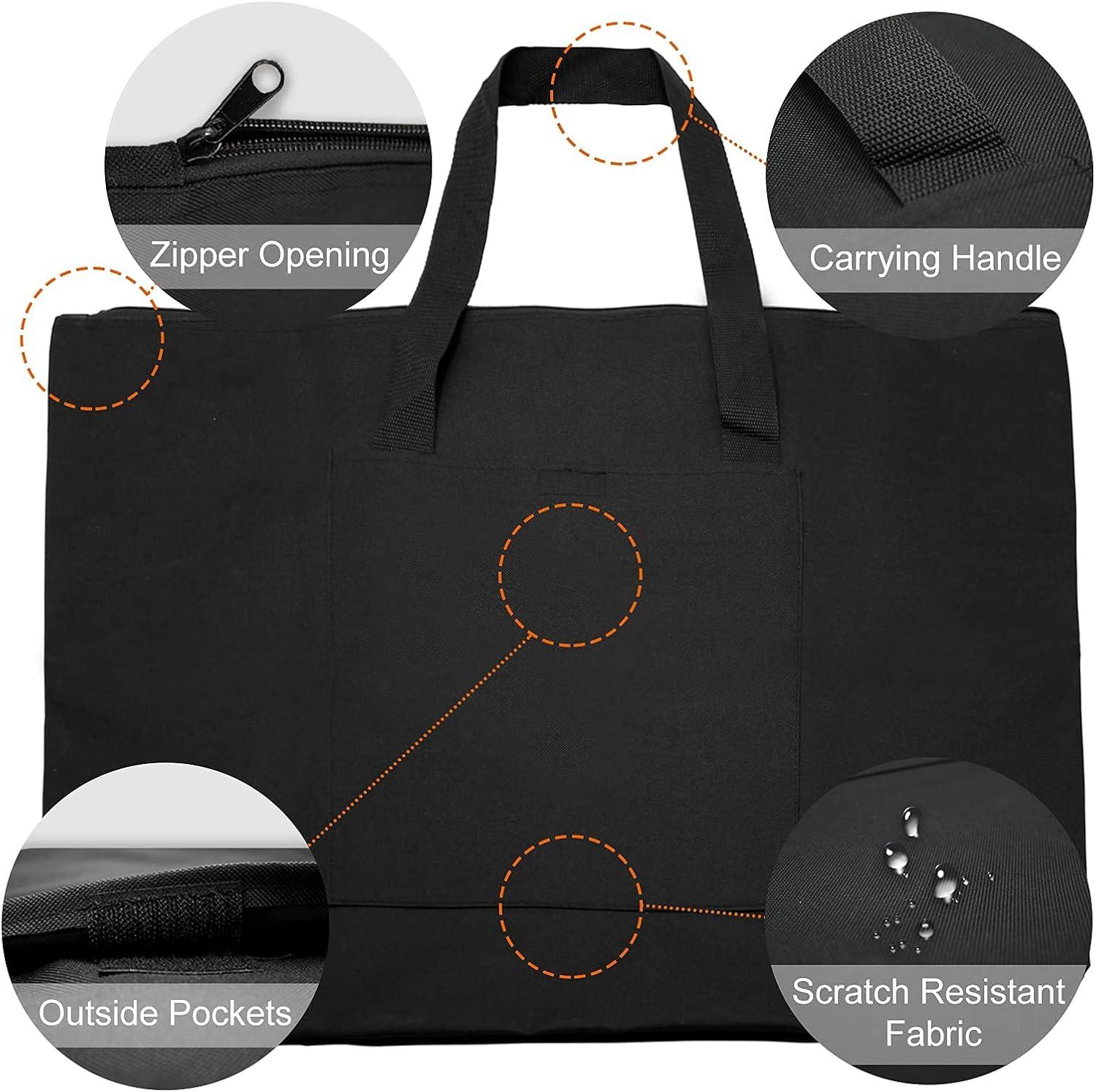 Cupohus Waterproof Art Portfolio Bag 20" x 26" for 18" x 24" Artworks with Outer Pockets and Handle, Student Carrying Storage Bag