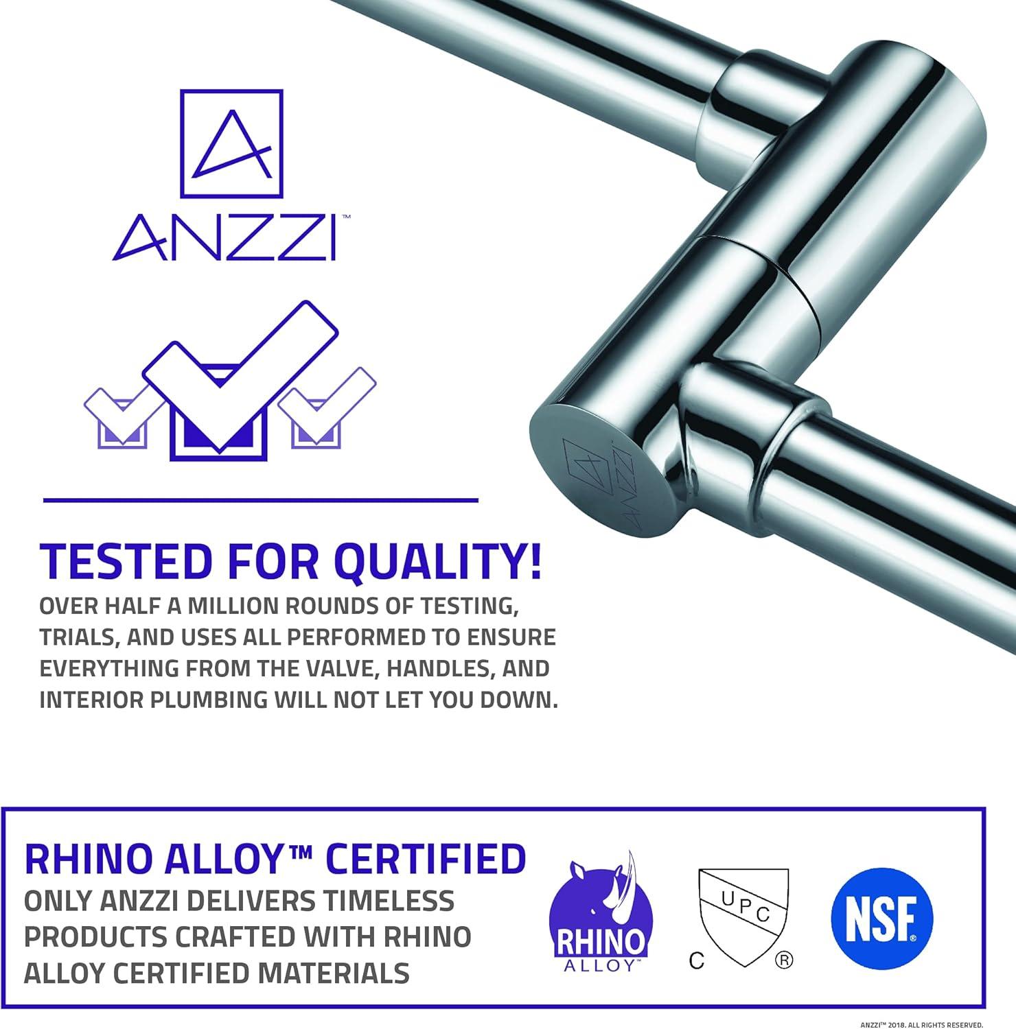 ANZZI ANZZI Braccia Series 24" Wall Mounted Pot Filler With Accessories KF-AZ258CH