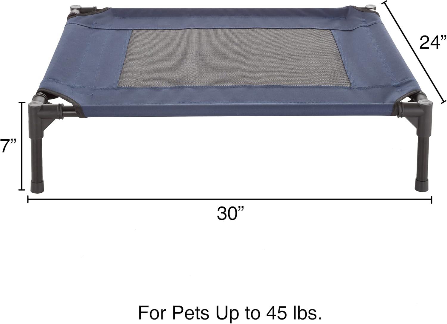 Pet Adobe Portable Raised Cot Style Pet Bed - Navy Blue