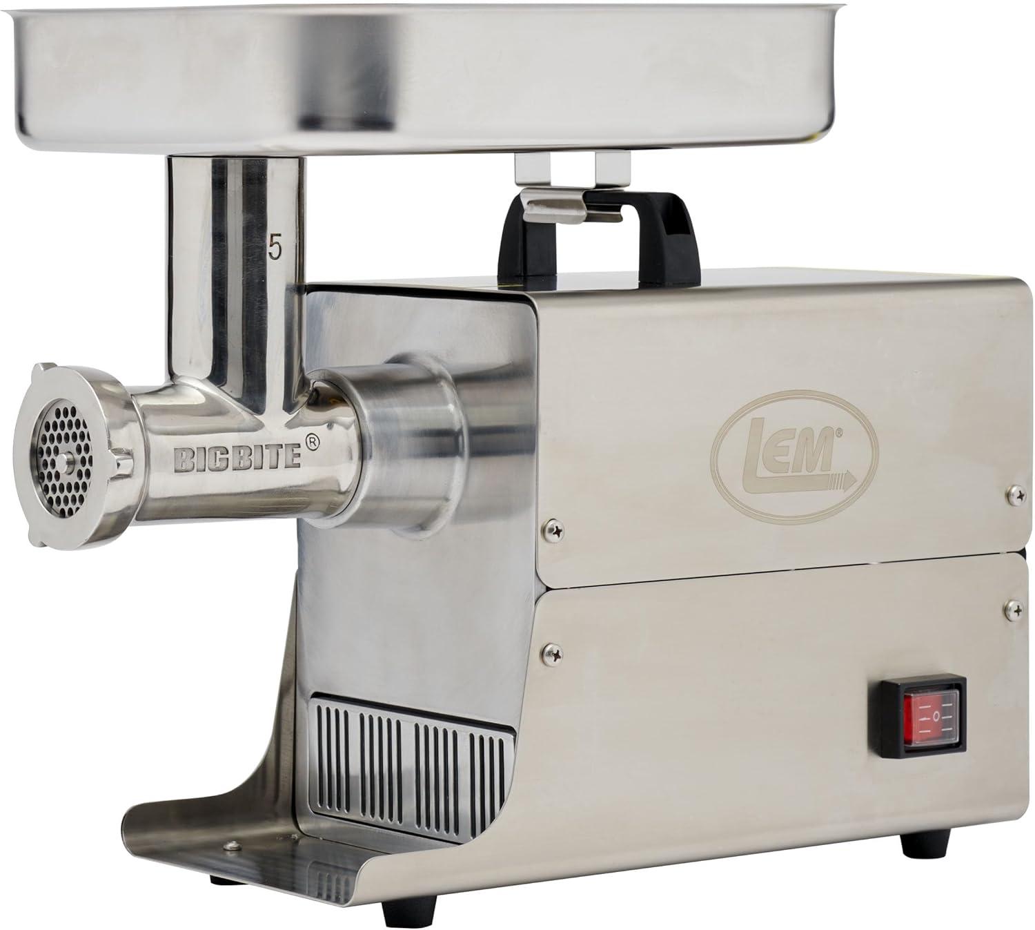 LEM BigBite #5 Electric Meat Grinder, 0.35 HP, Stainless Steel, 1 Count