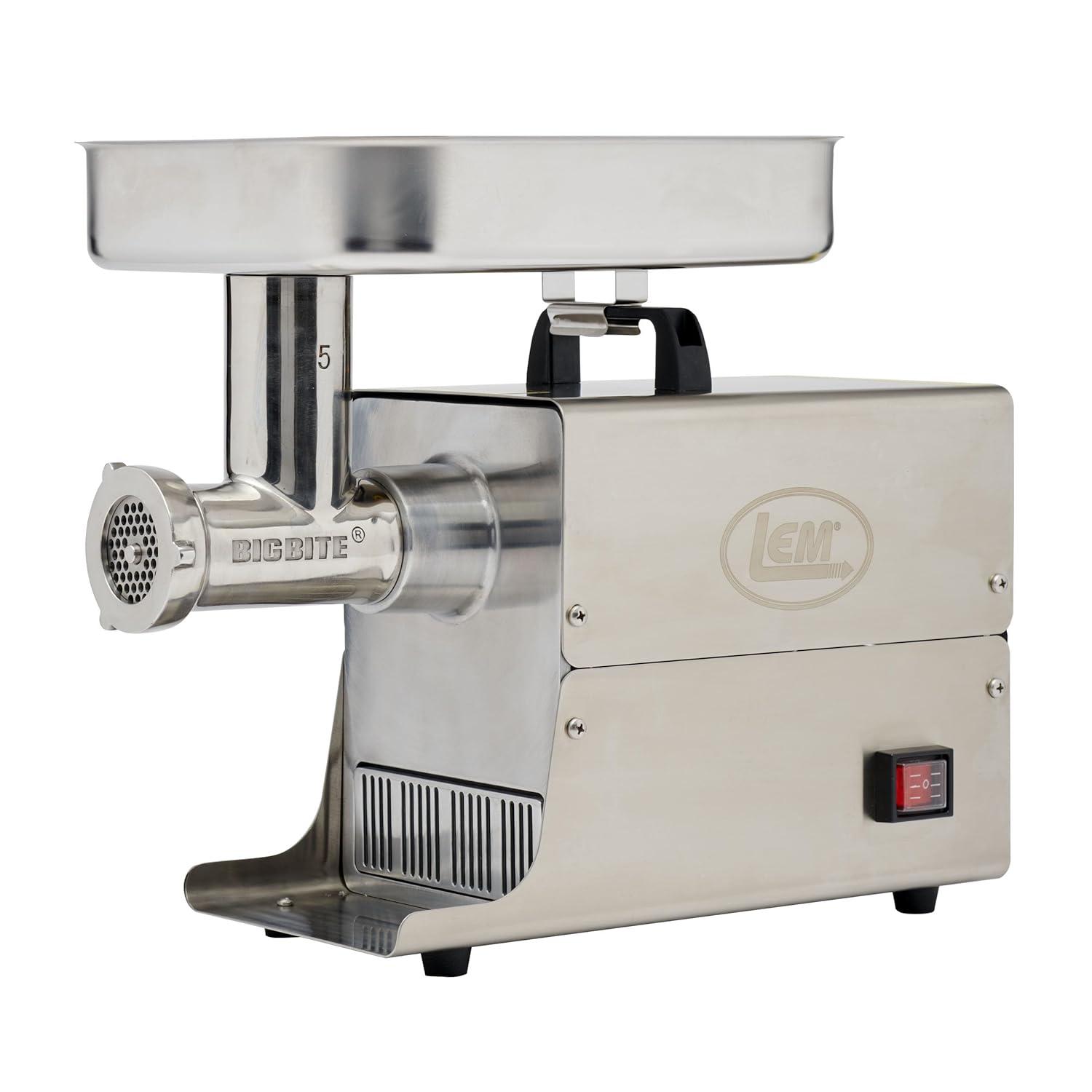 LEM BigBite #5 Electric Meat Grinder, 0.35 HP, Stainless Steel, 1 Count