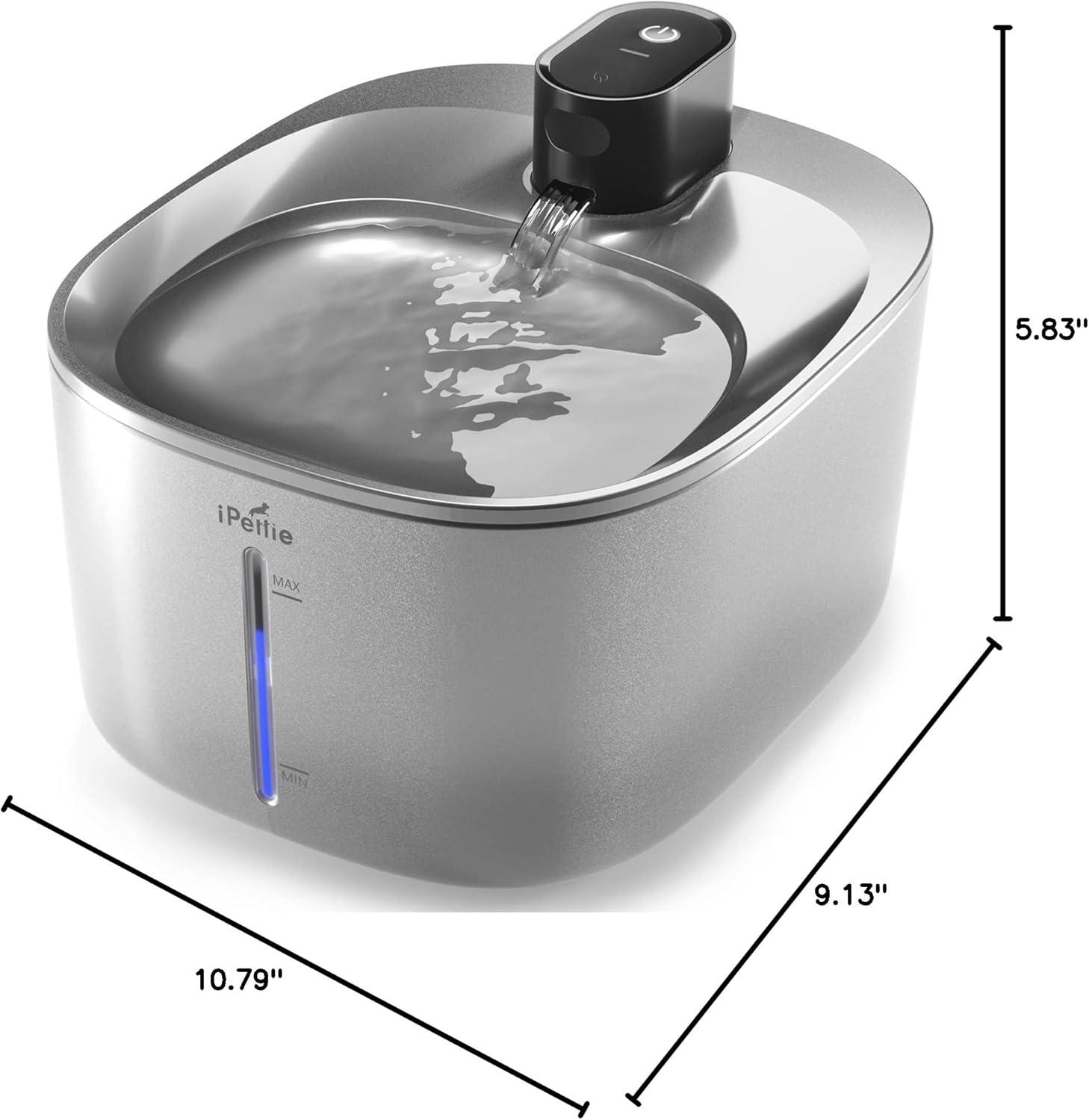 Stainless Steel Large Capacity Cat Water Fountain