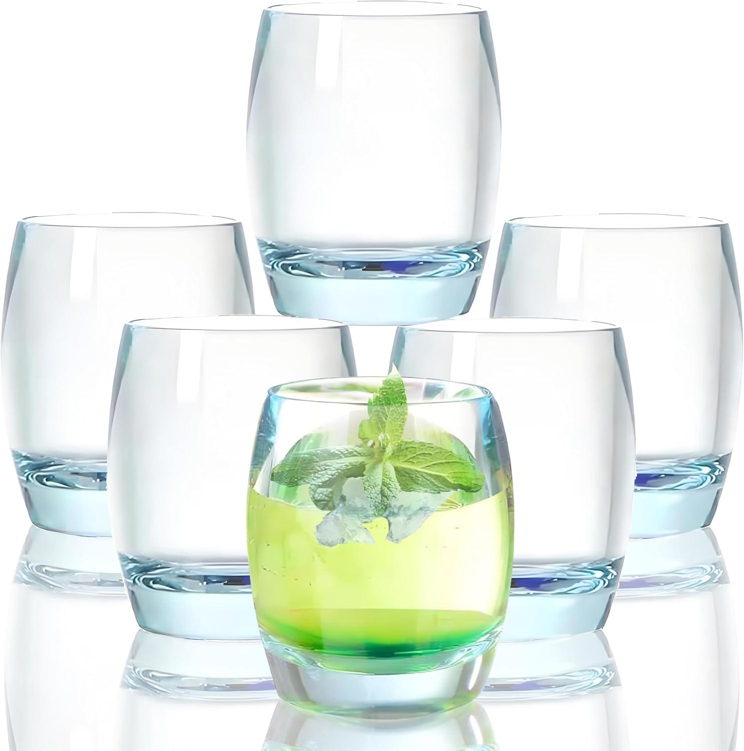 Set of 6 Light Blue BPA-Free Acrylic Drinking Glasses