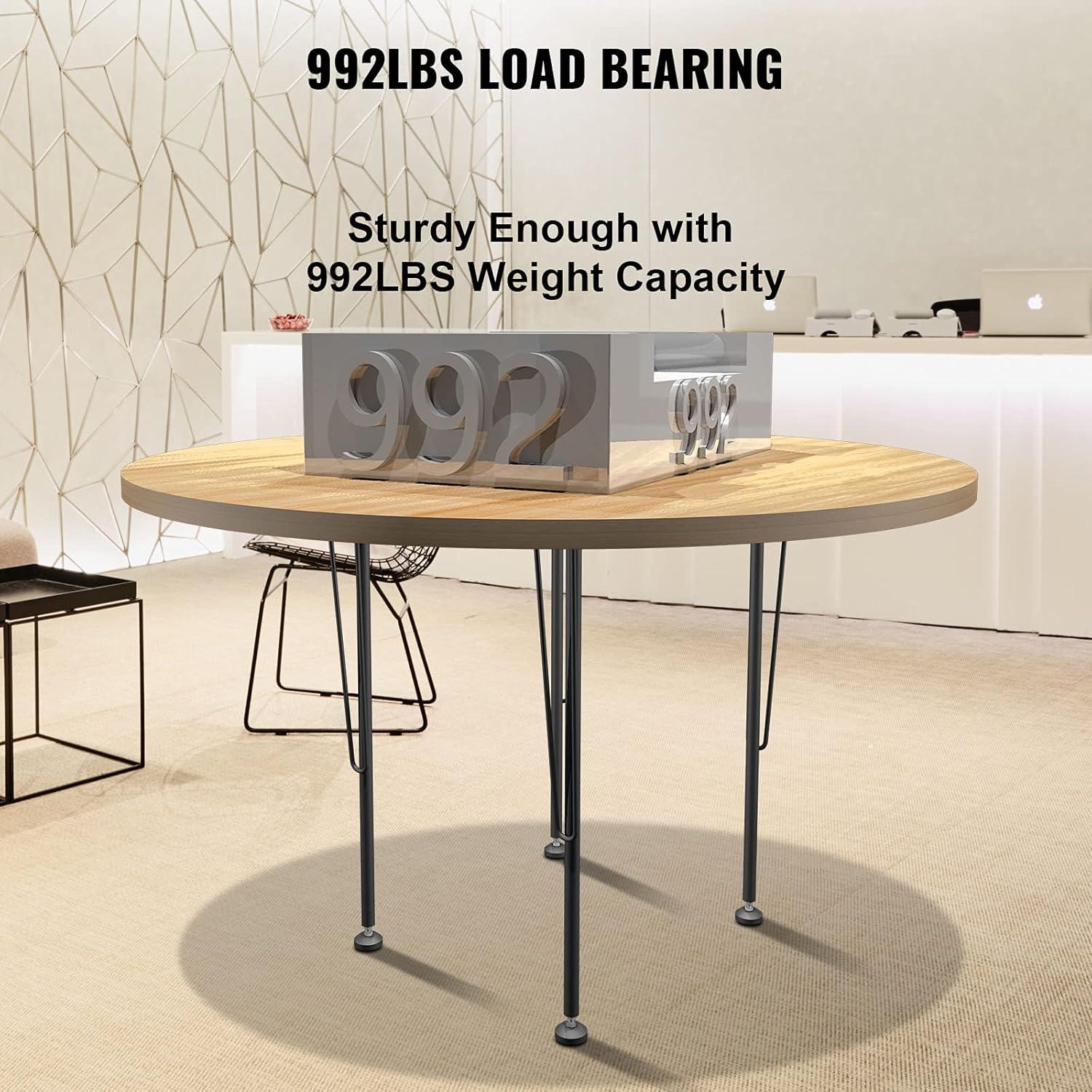 VEVOR Dining Table Legs 28 inch, Metal Table Legs 2PCS, Hollow X-Shaped Legs 440 Lbs Load Capacity DIY Coffee Table Legs Black Anti-Rust Iron Office Table Legs with Baking Varnish for Dining Table