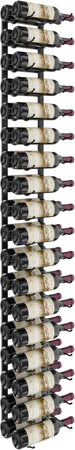 Vintageview Ws62 W Series 72" 36 Bottle Wall Mounted Wine Rack - Black