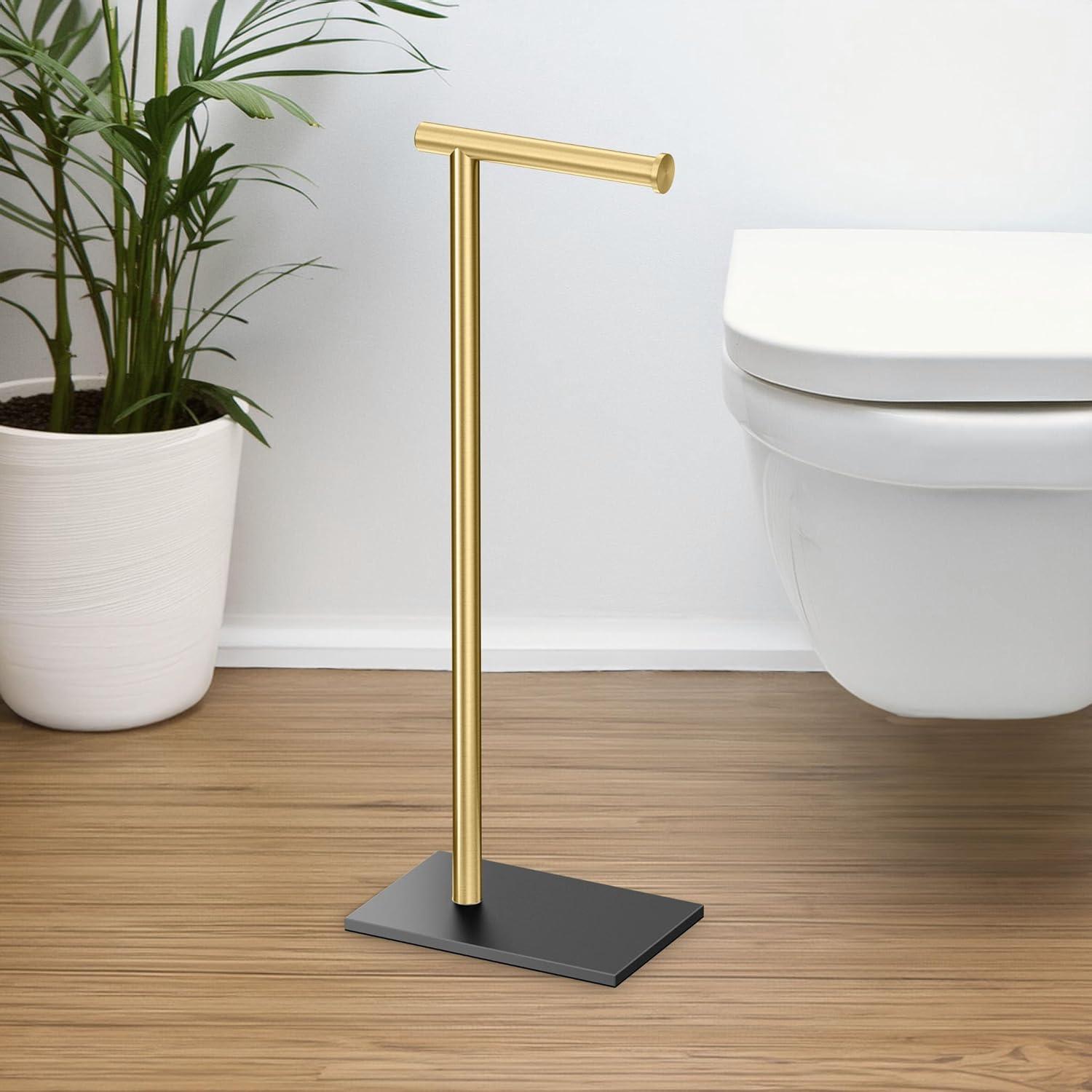 Latitude II Free Standing 22.25"H Toilet Paper Holder with Weighted Base | Toilet Paper Roll Holder Stand