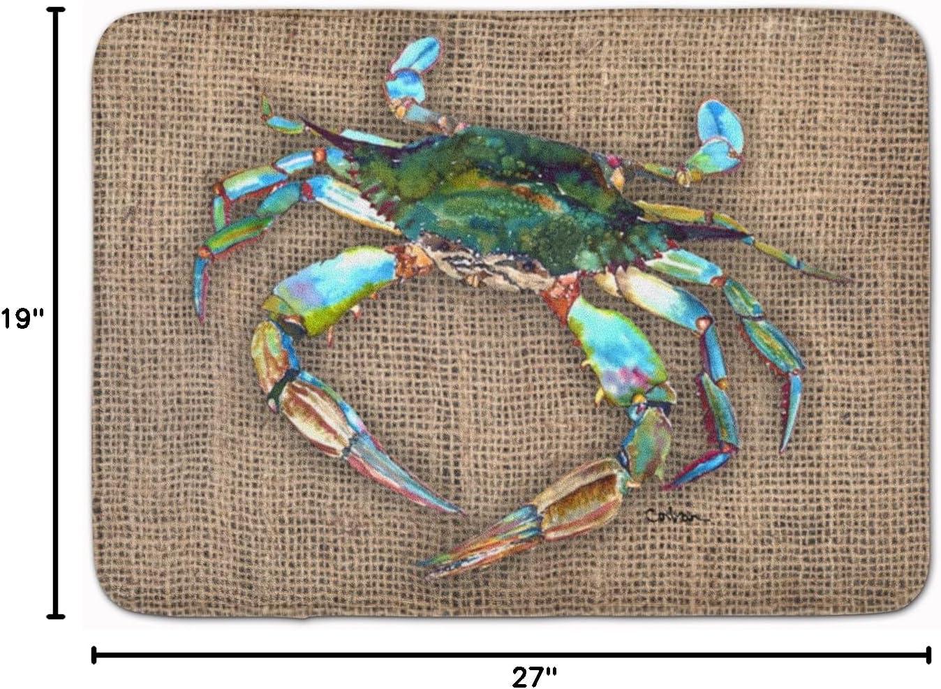 Colorful Crab Memory Foam Bath Mat with Non-Slip Backing