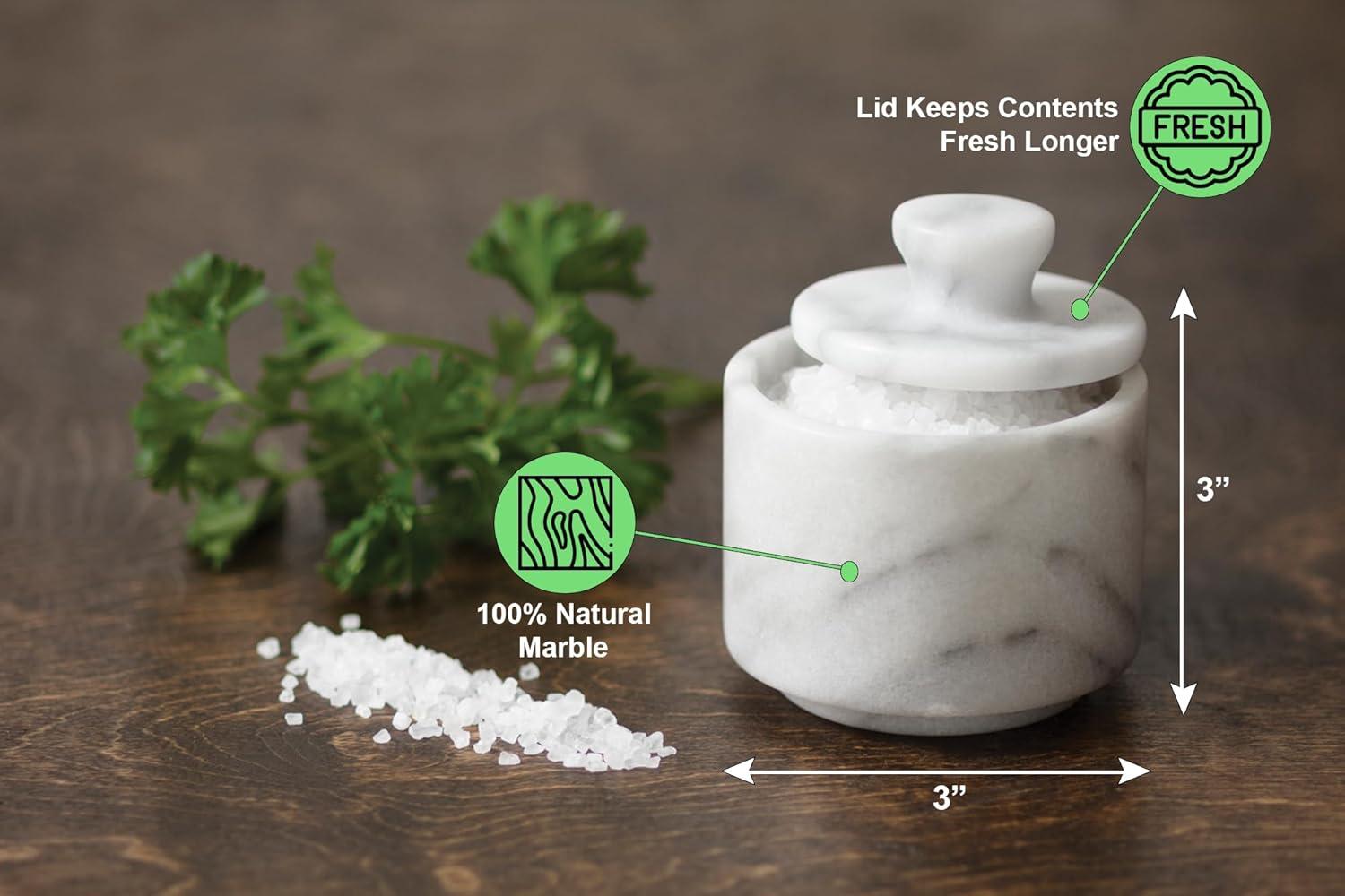 Fox Run Brands Fox Run Brands Marble Salt Cellar, White