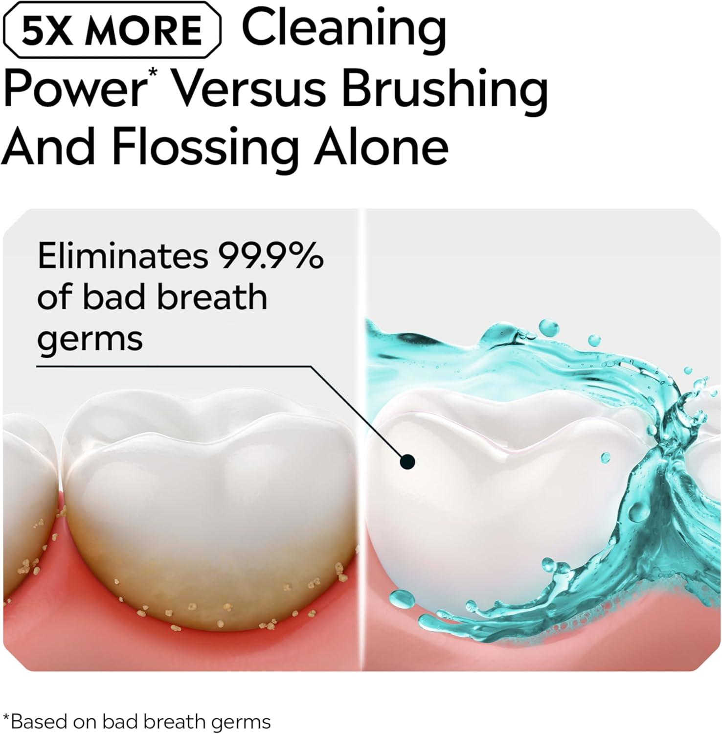 Listerine Zero Alcohol Antiseptic Mouthwash for Bad Breath and Plaque - Cool Mint - 33.8 fl oz