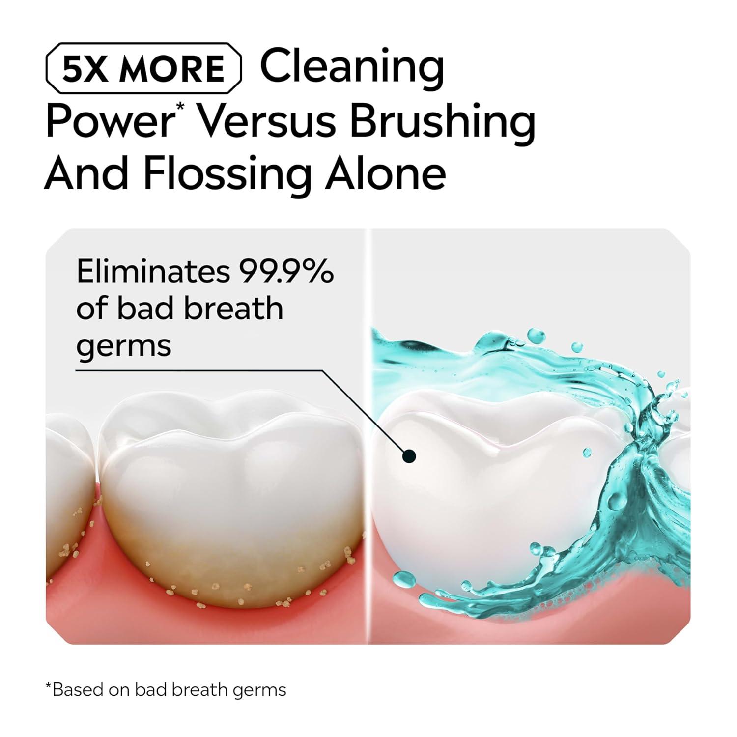 Listerine Zero Alcohol Antiseptic Mouthwash for Bad Breath and Plaque - Cool Mint - 33.8 fl oz