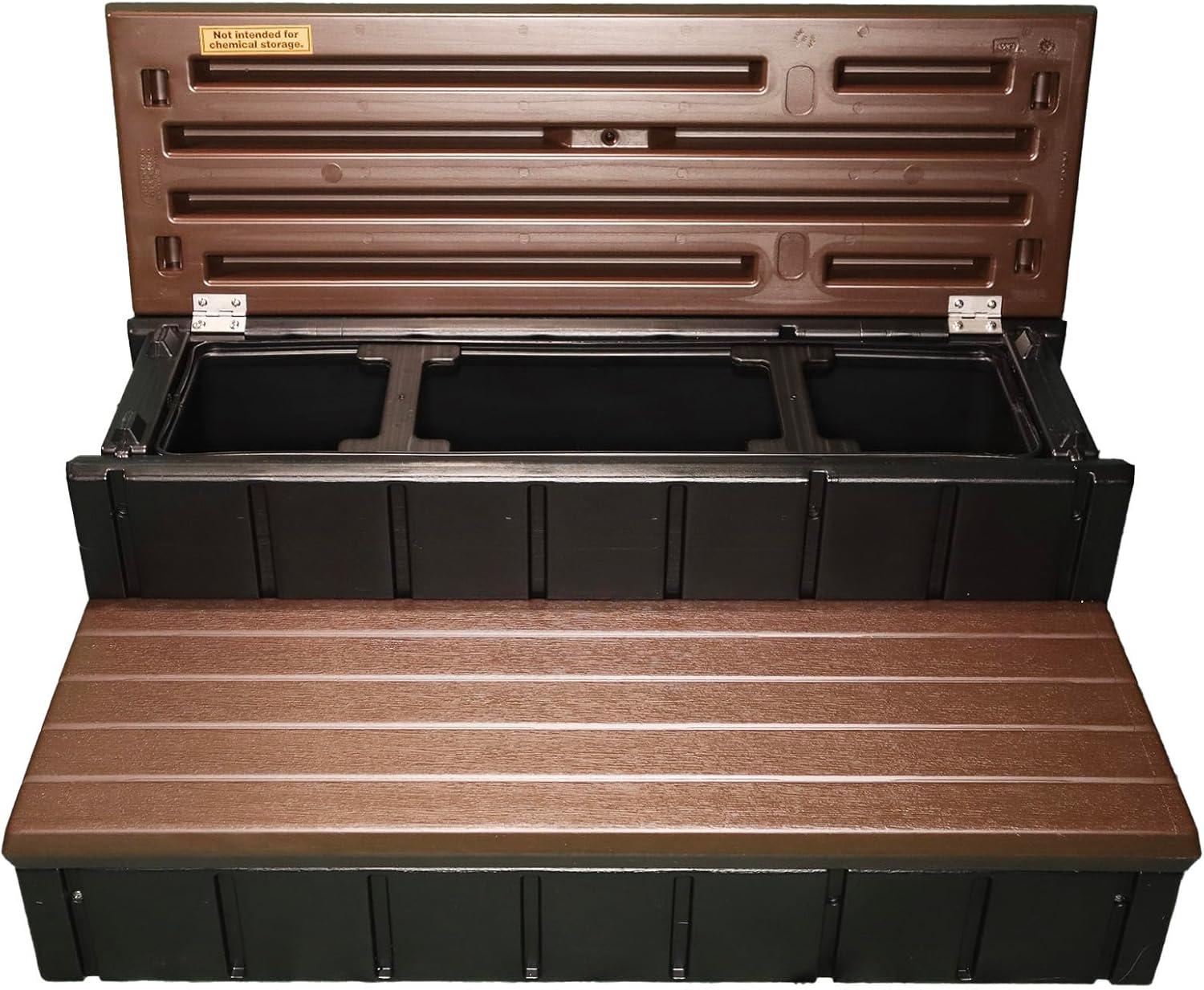 Confer Plastics 36" Storage Spa Steps Espresso