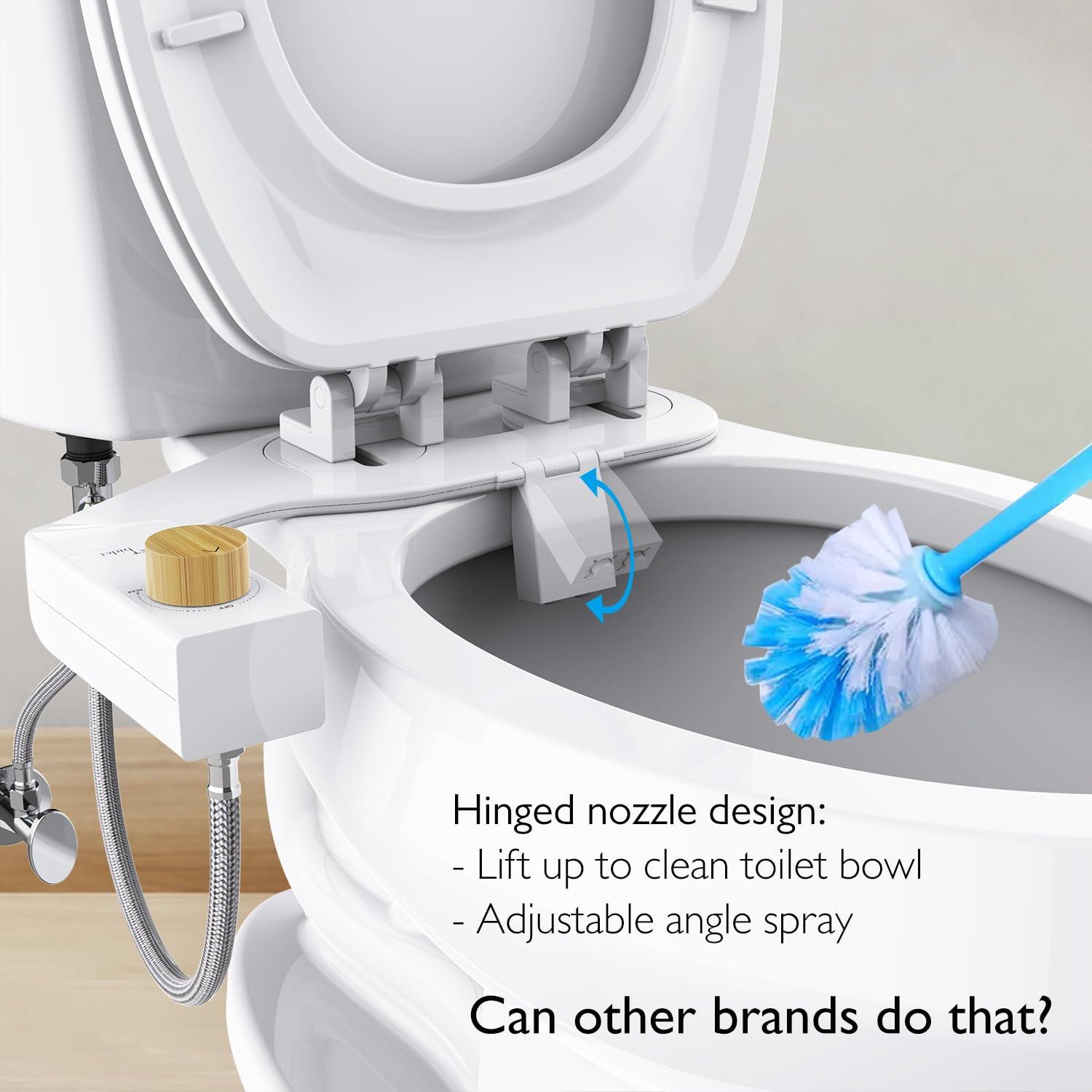 Reversible Left/Right Ultra Slim Fresh Water Bidet Attachment