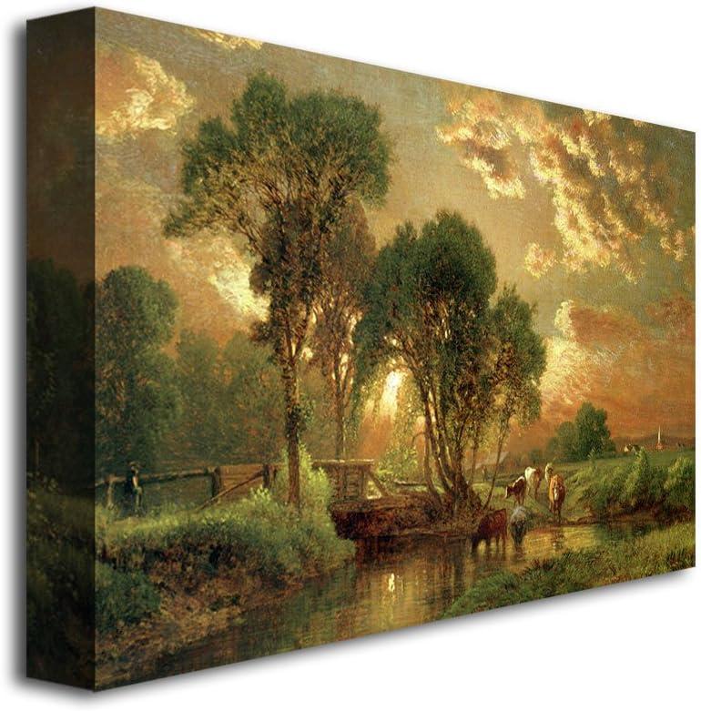 Trademark Fine Art -George Inness 'Medfield Massachusetts' Canvas Art