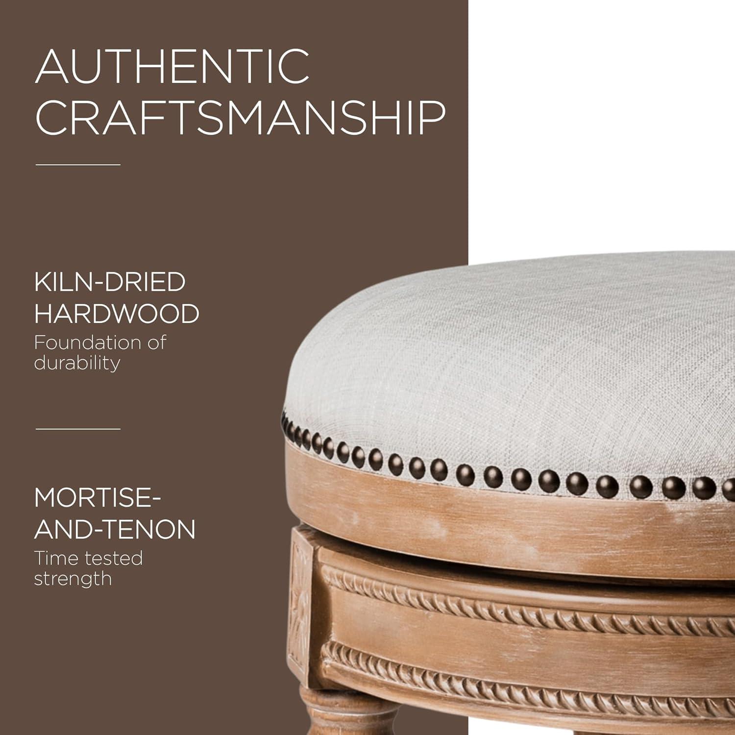 Maven Lane Maven Lane Pullman Backless Stool with Fabric Upholstery