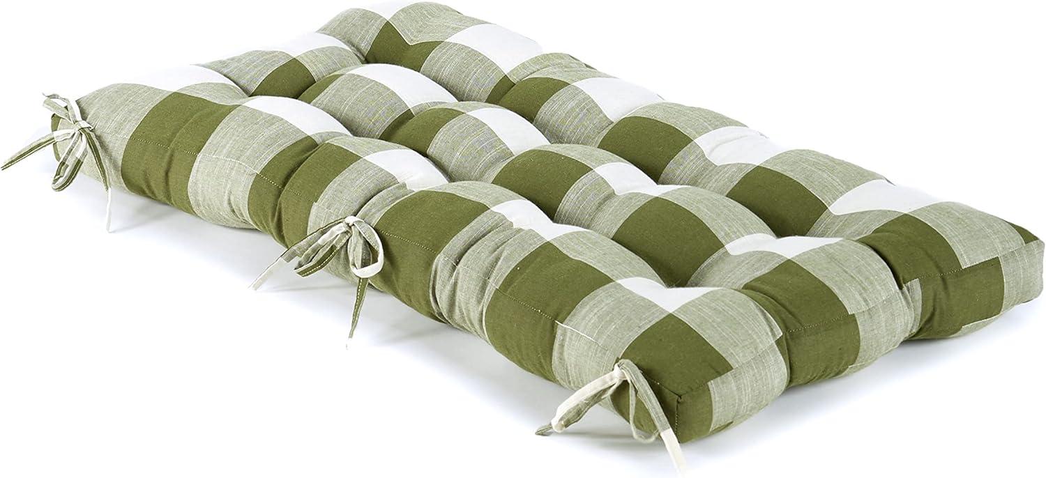The Lakeside Collection Buffalo Check Bench Cushions - Green