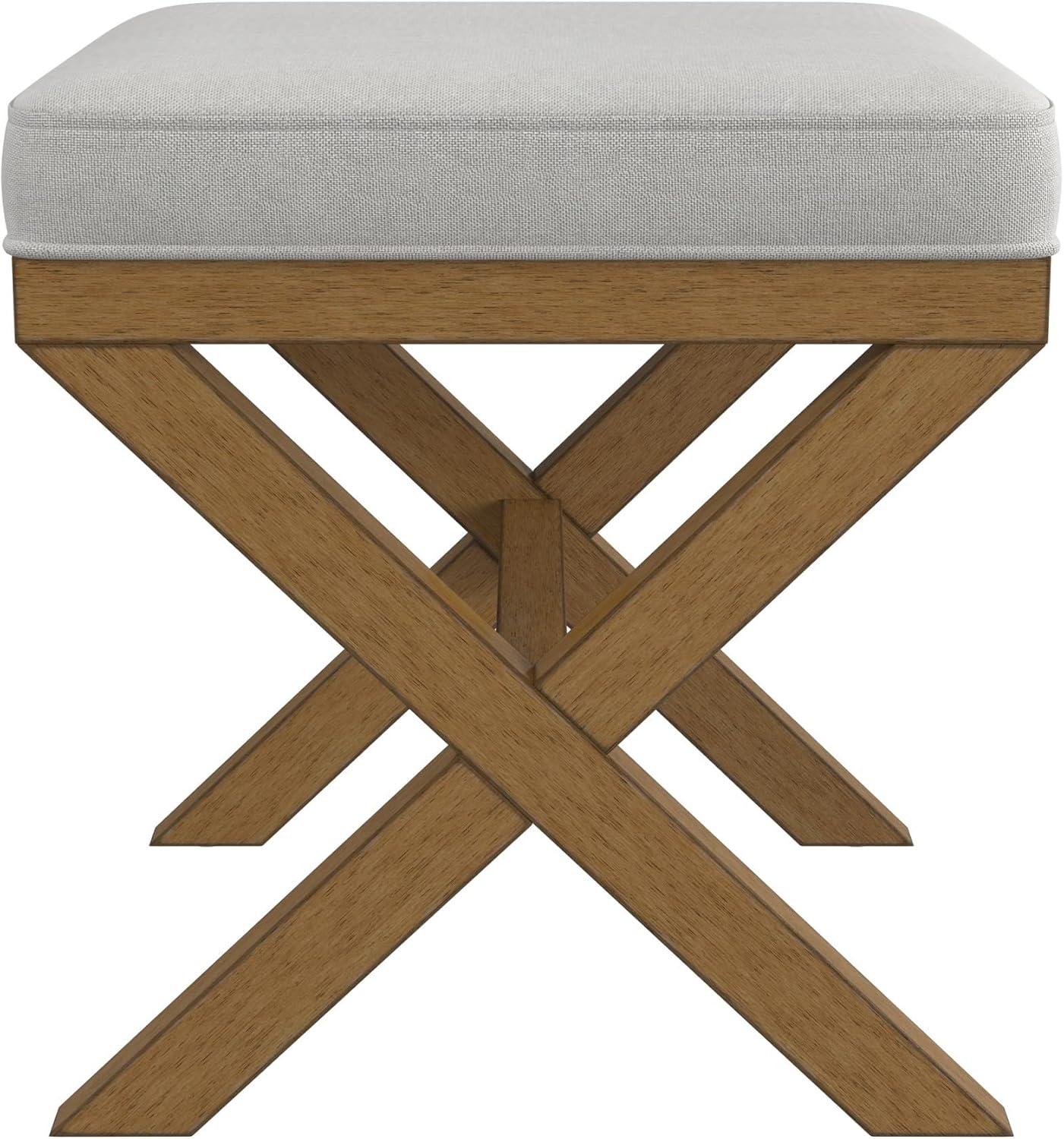 18.5" Somerset Backless Wood Vanity Stool Fog - Hillsdale Furniture