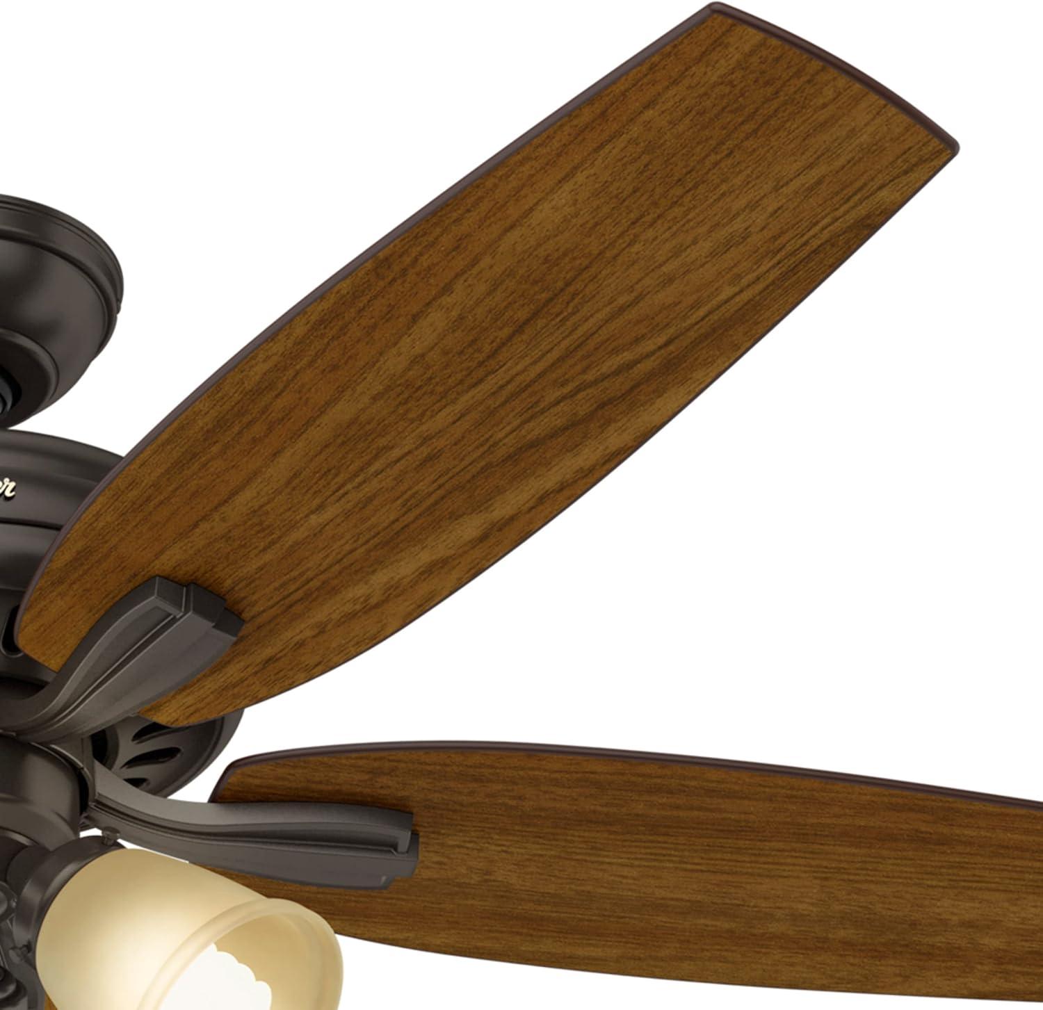 52" Newsome 5 - Blade Standard Ceiling Fan with Pull Chain and Light Kit Included