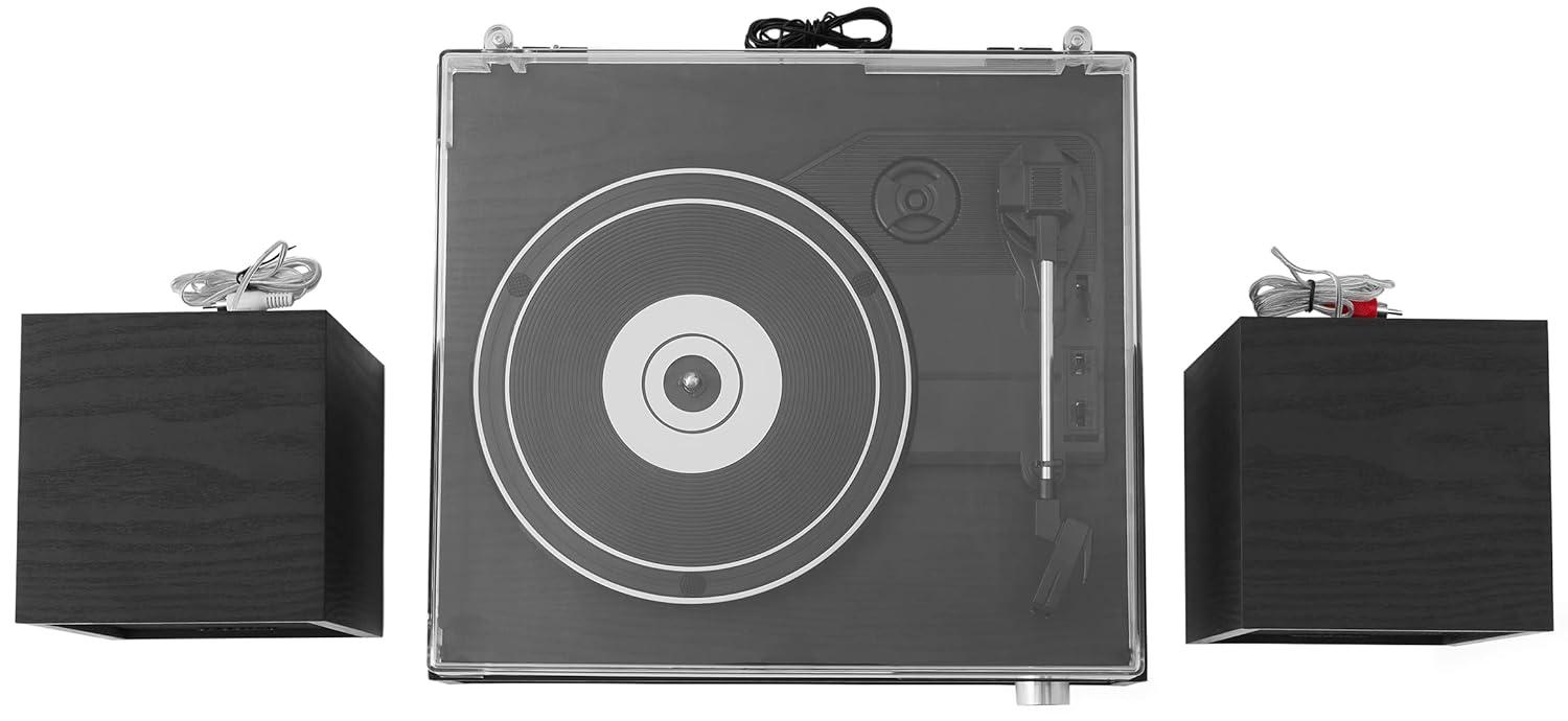 Crosley Sloane Shelf System Vinyl Record Player - Black