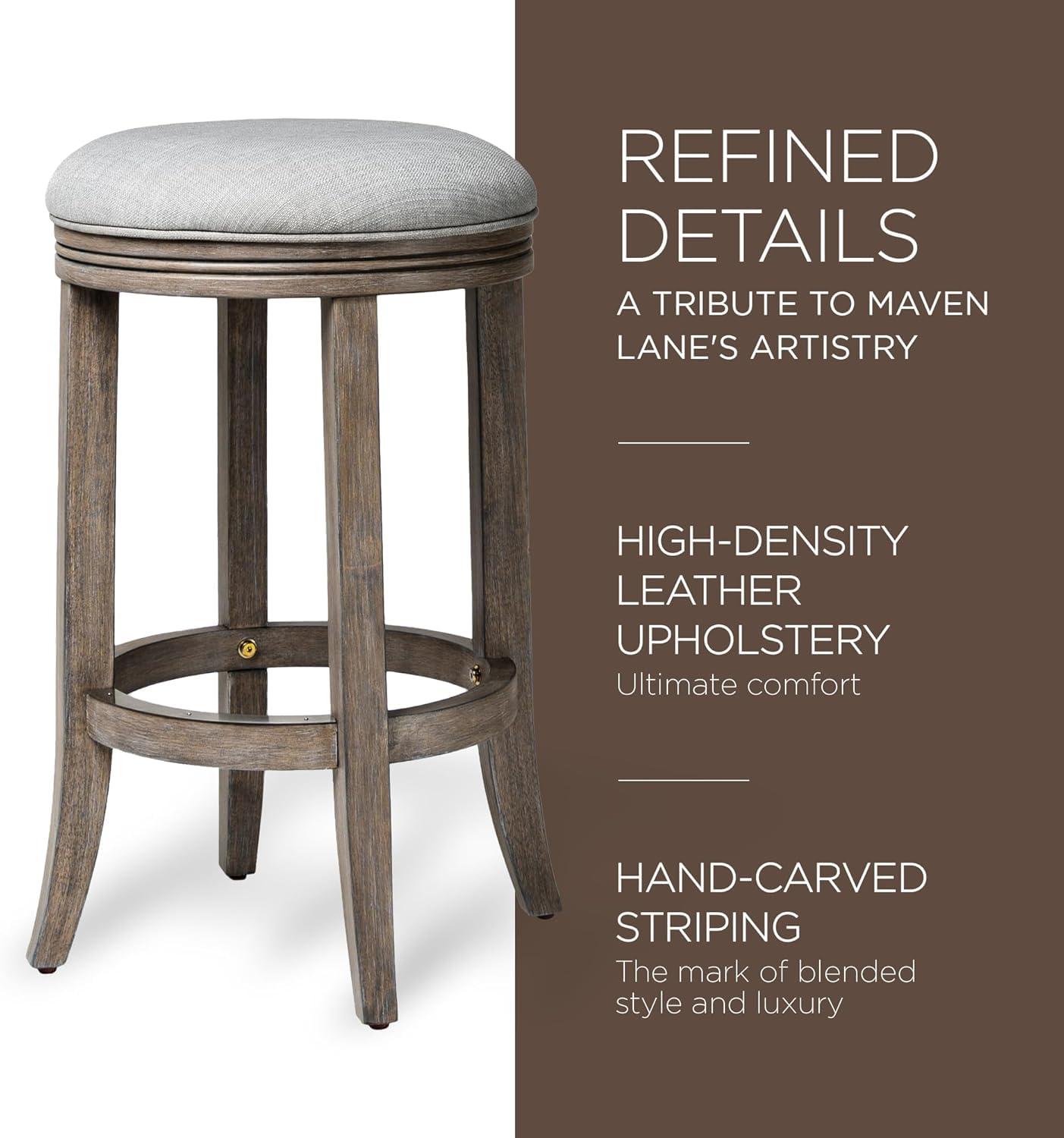 Maven Lane Maven Lane Eva Stool with Vegan Leather Upholstery