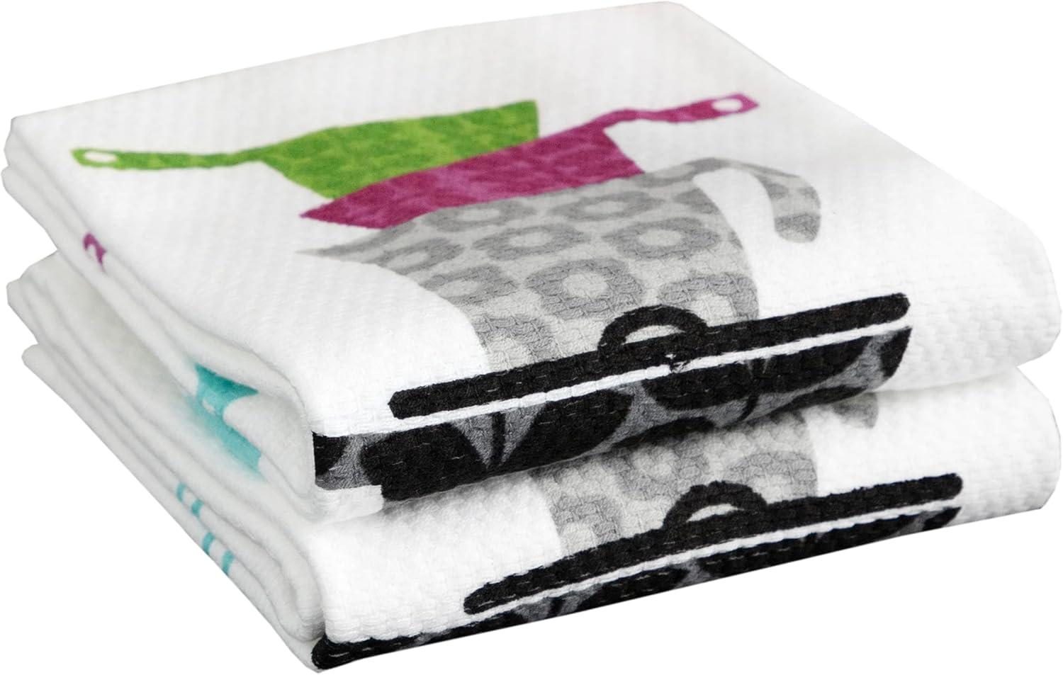 T-fal Pots and Pans Print Dual Kitchen Dishcloth