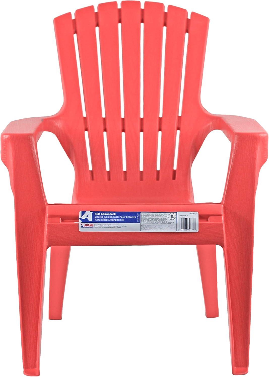 Adams Manufacturing Kids Polypropylene Adirondack Chair, Cherry Red